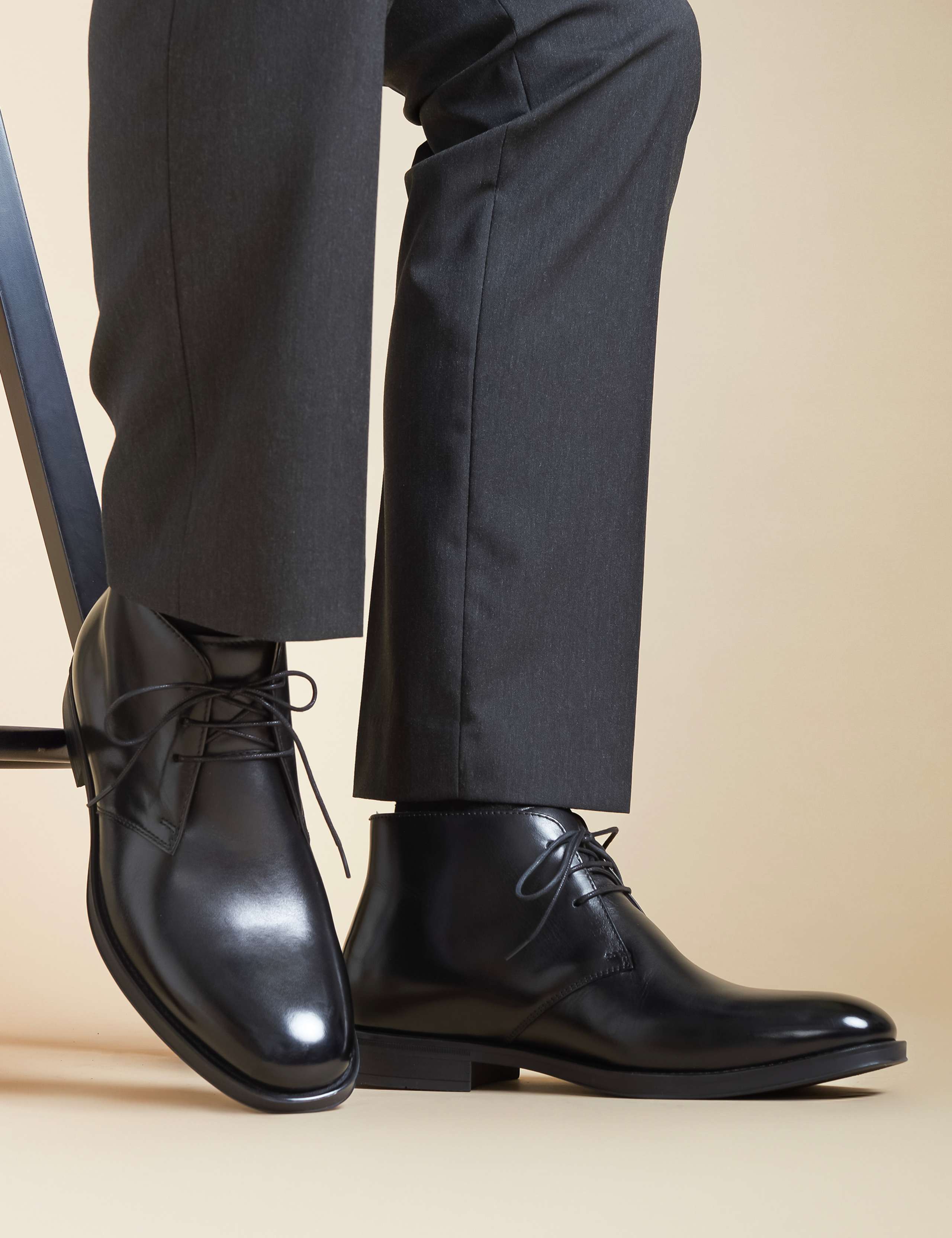 Leather Lace Up Chukka Boots