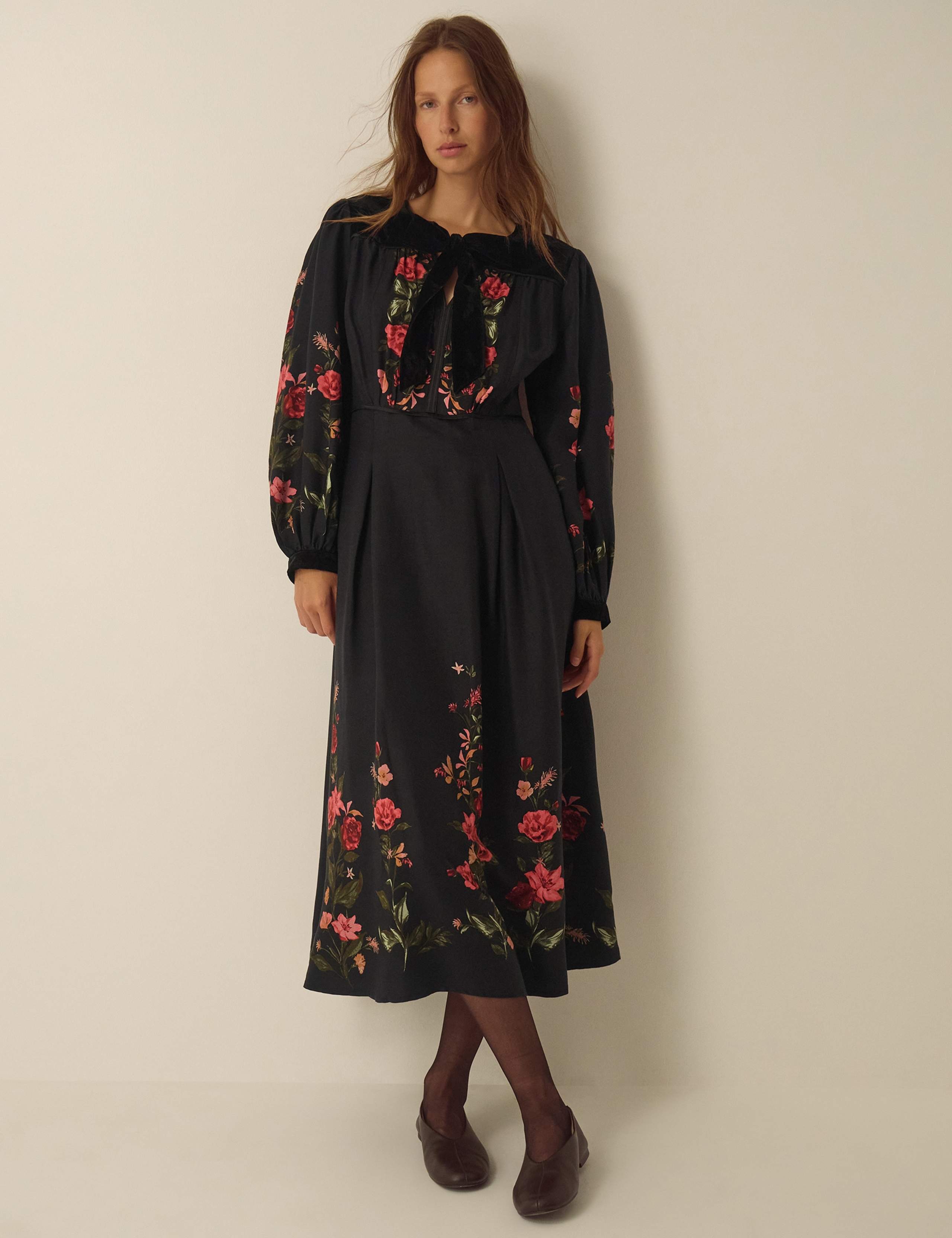 Printed Midi Tea Dress