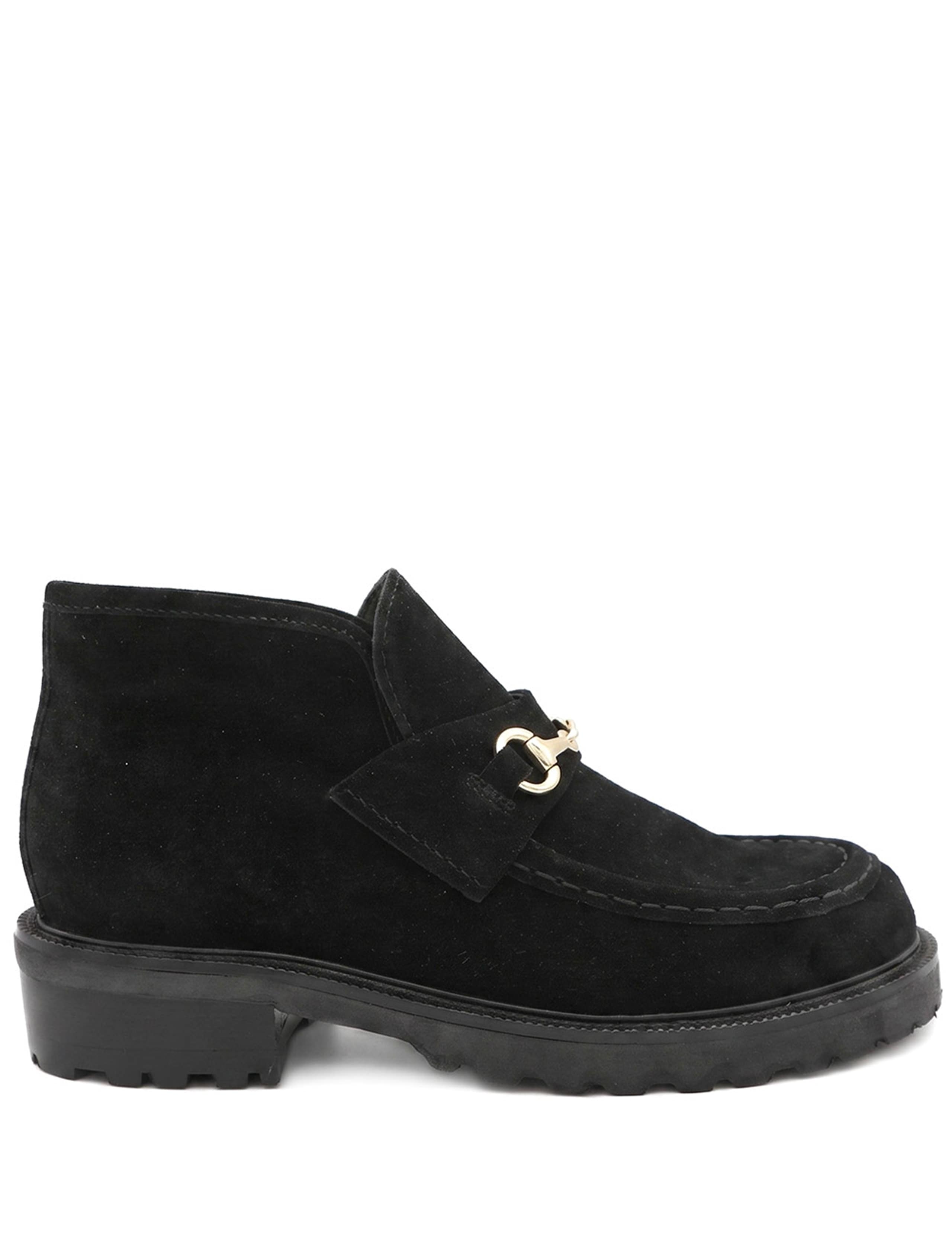 Suede Block Heel Ankle Boots