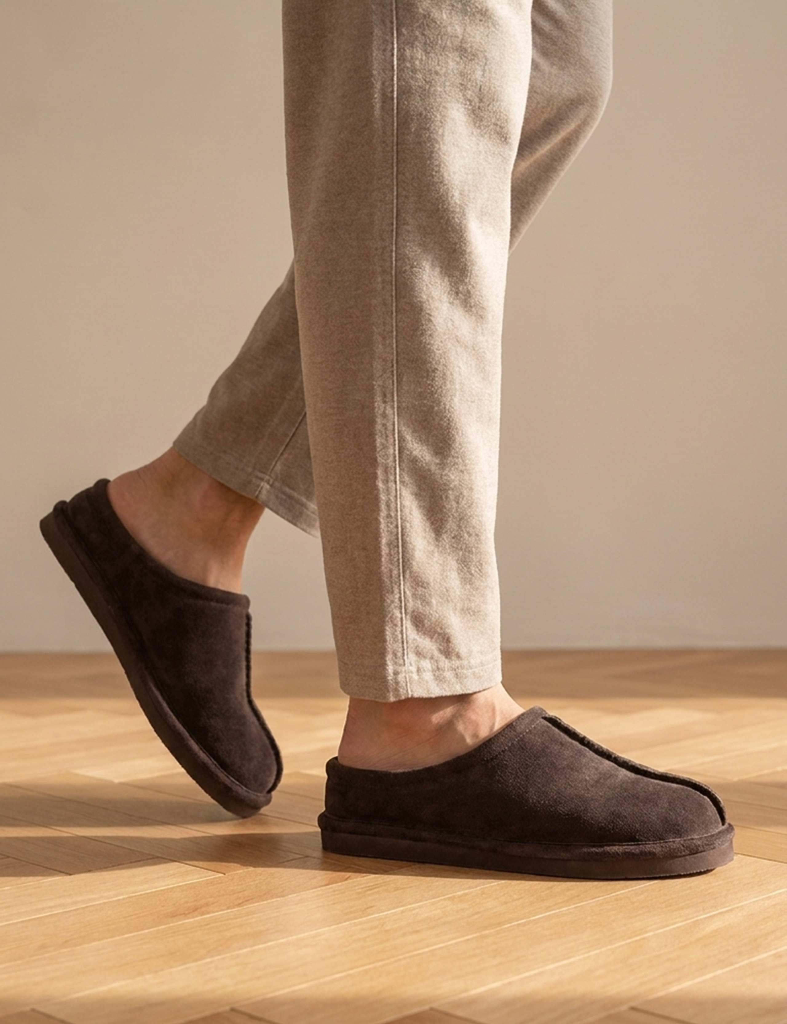 Leather Mule Slippers
