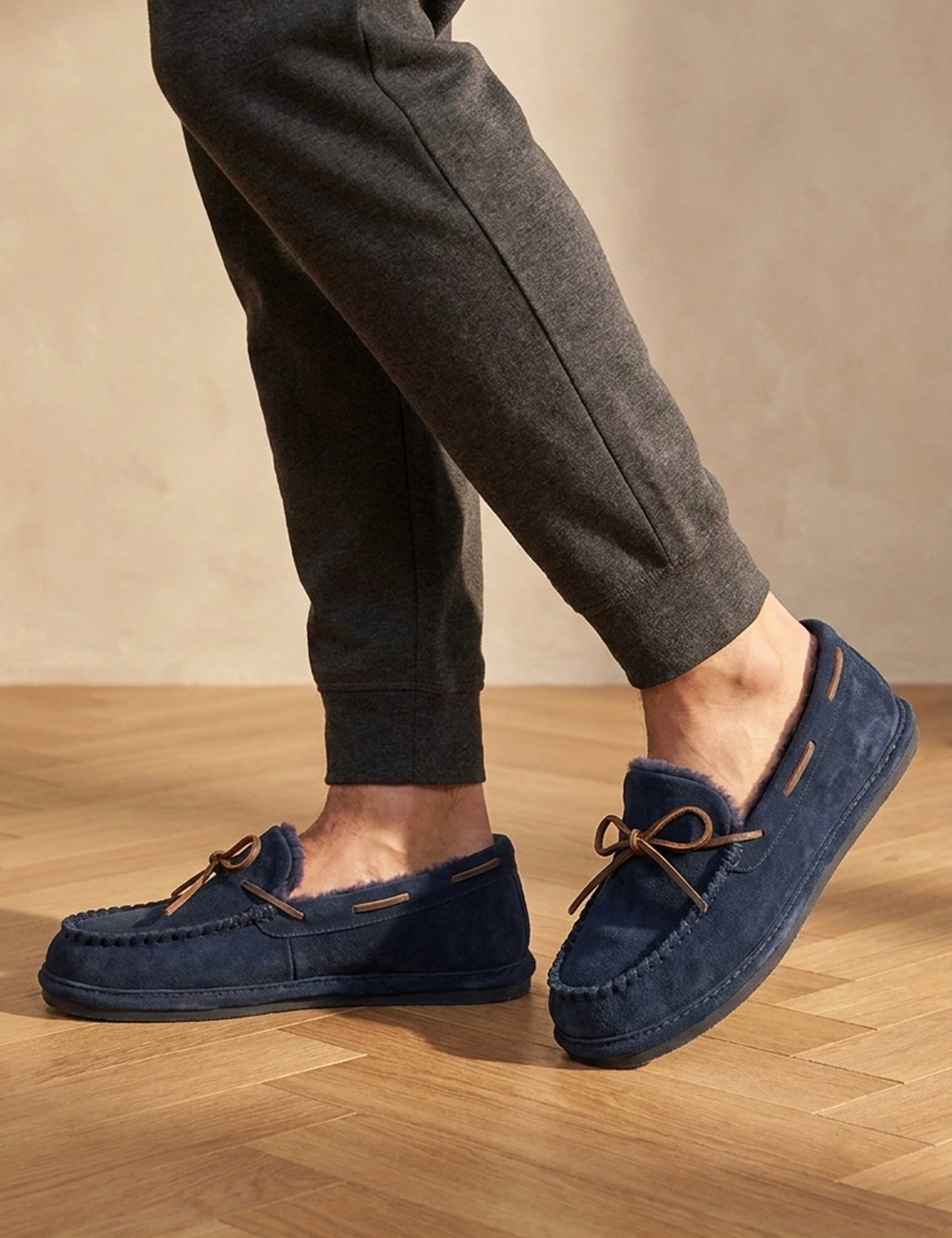 Leather Moccasin Slippers