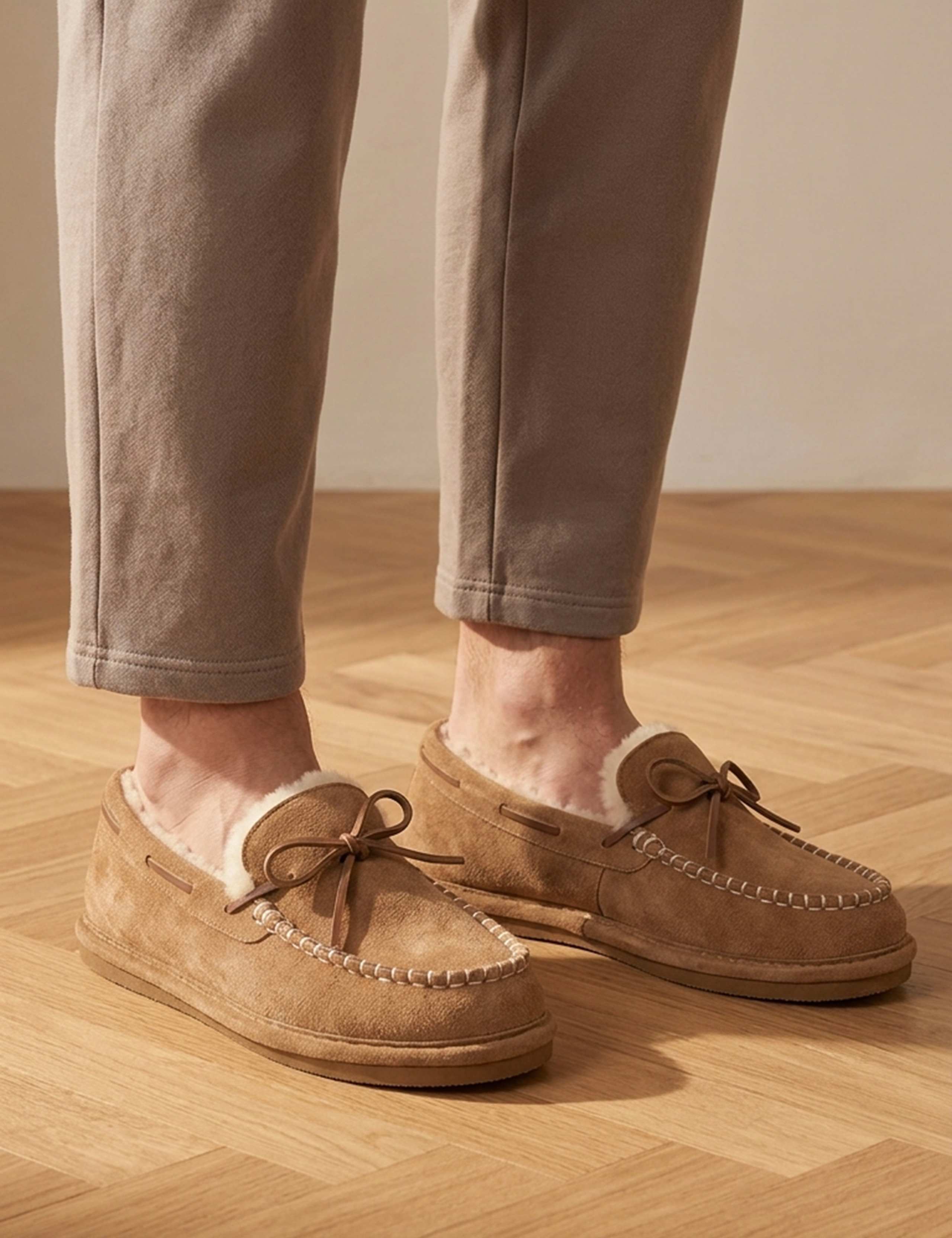 Leather Moccasin Slippers
