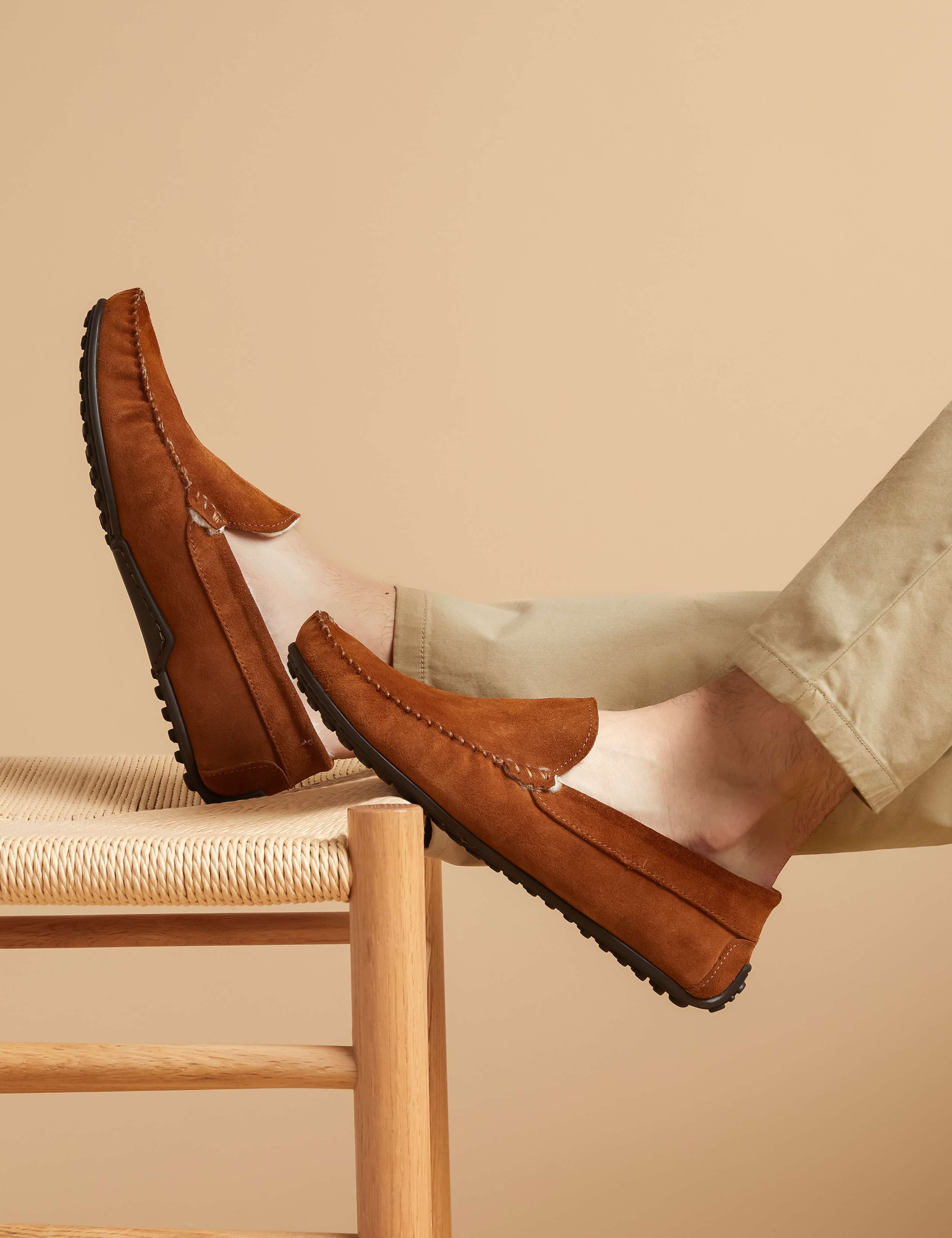 Suede Moccasin Slippers