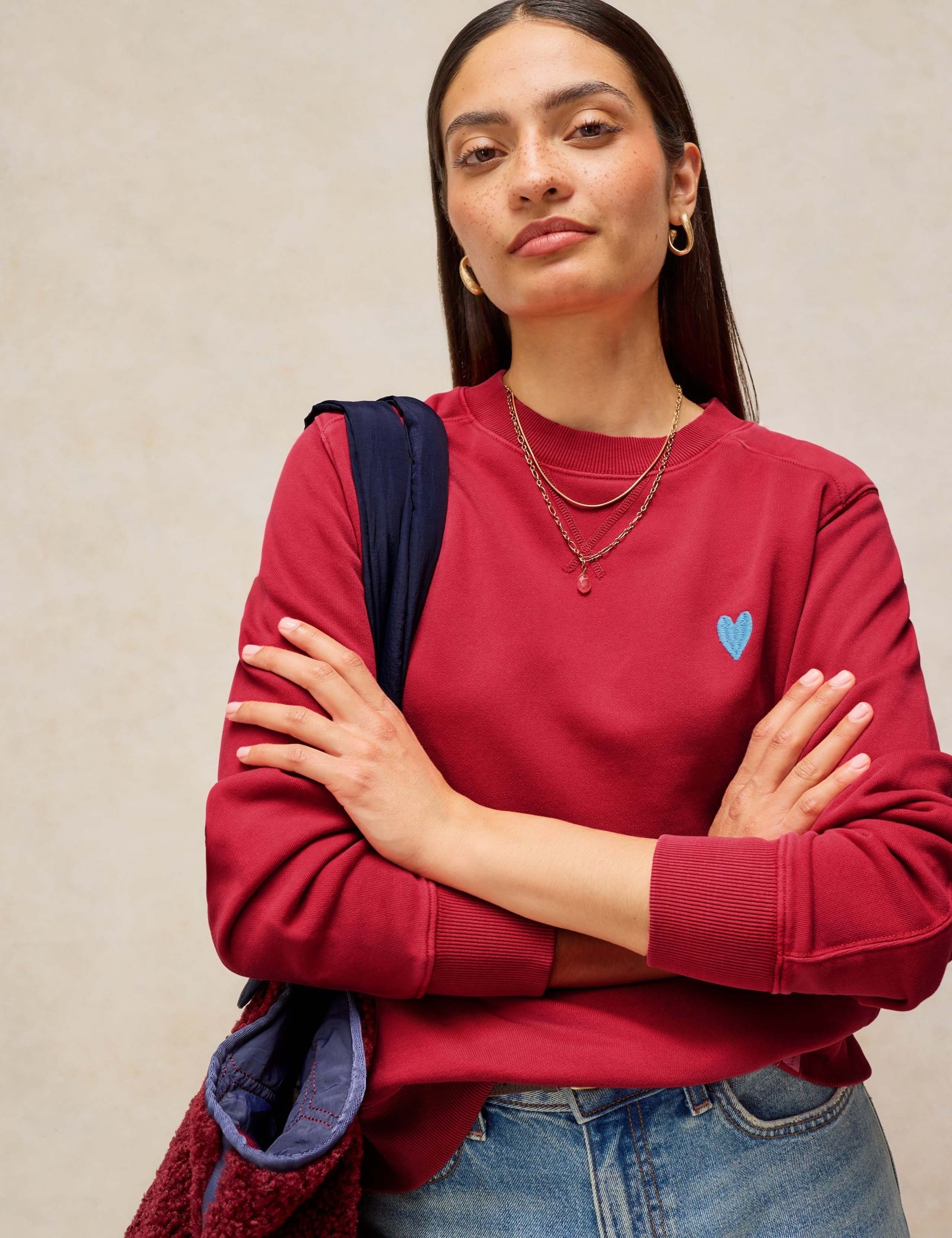 Pure Cotton Heart Sweatshirt