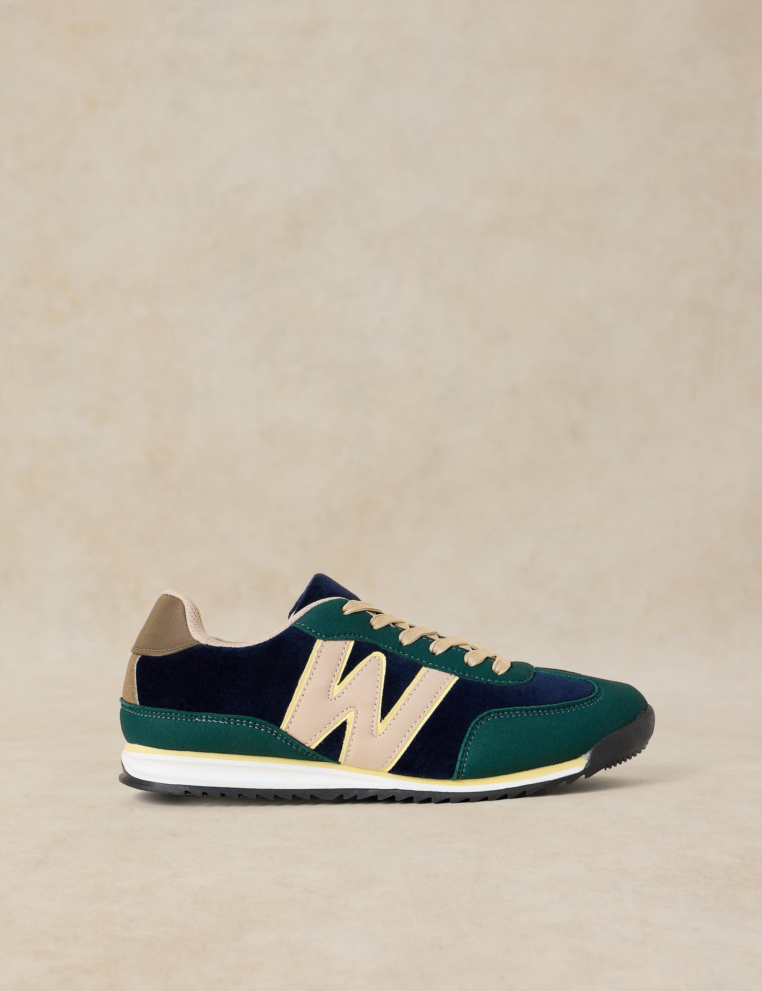 Suede and Cord Trainers