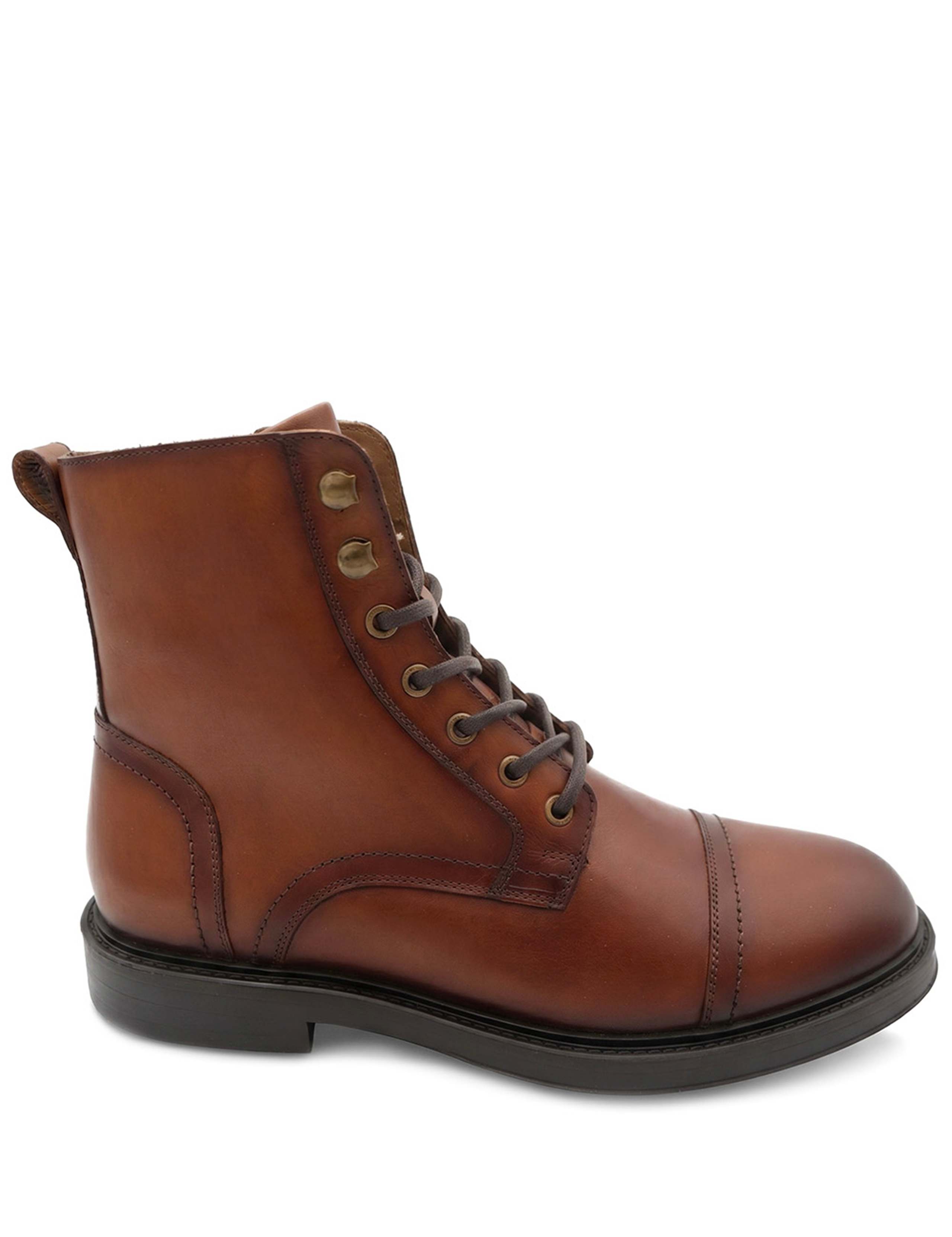 Wide Fit Leather Casual Boots