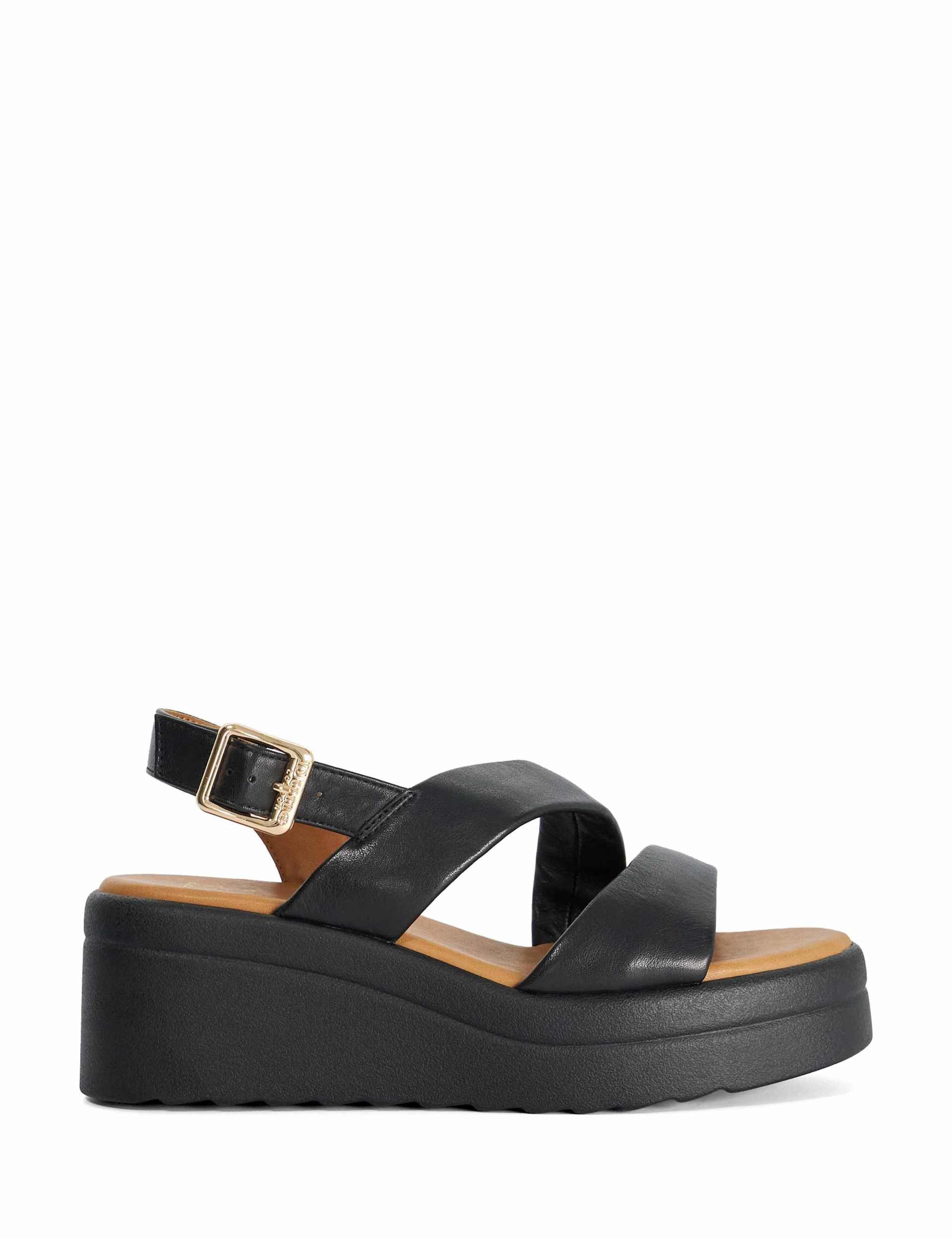 Leather Wedge Sandals
