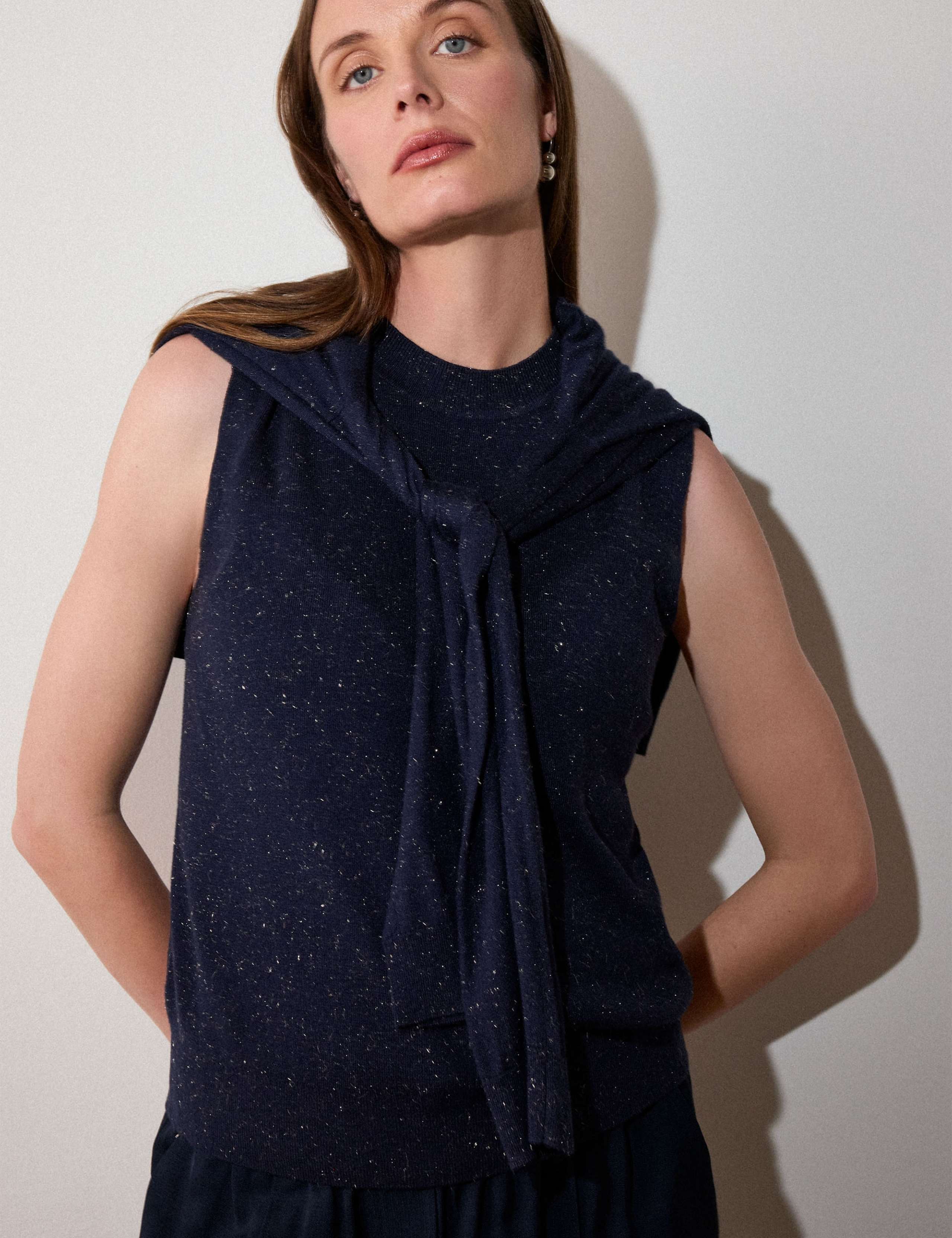Sparkly Regular Fit Tank Top