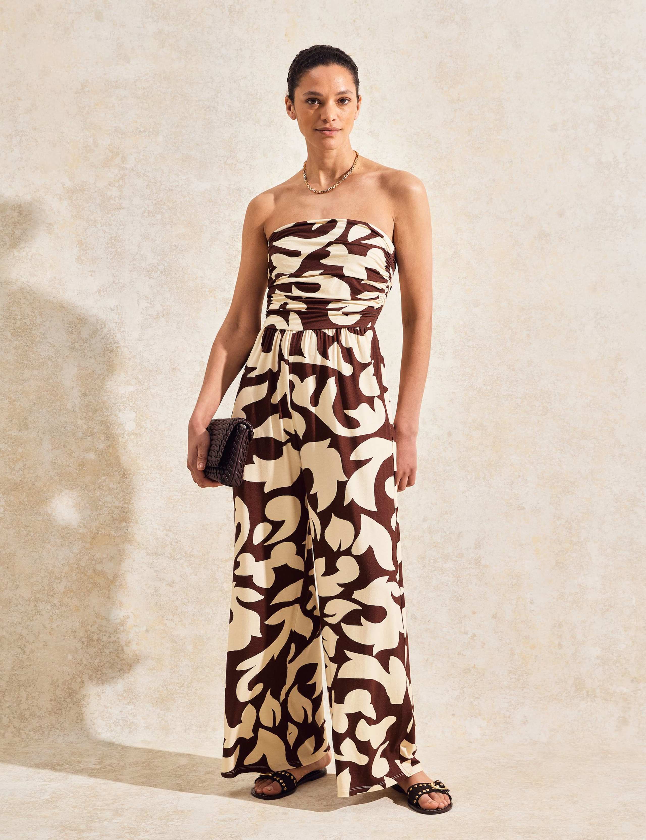 Printed Wide Leg Jumpsuit