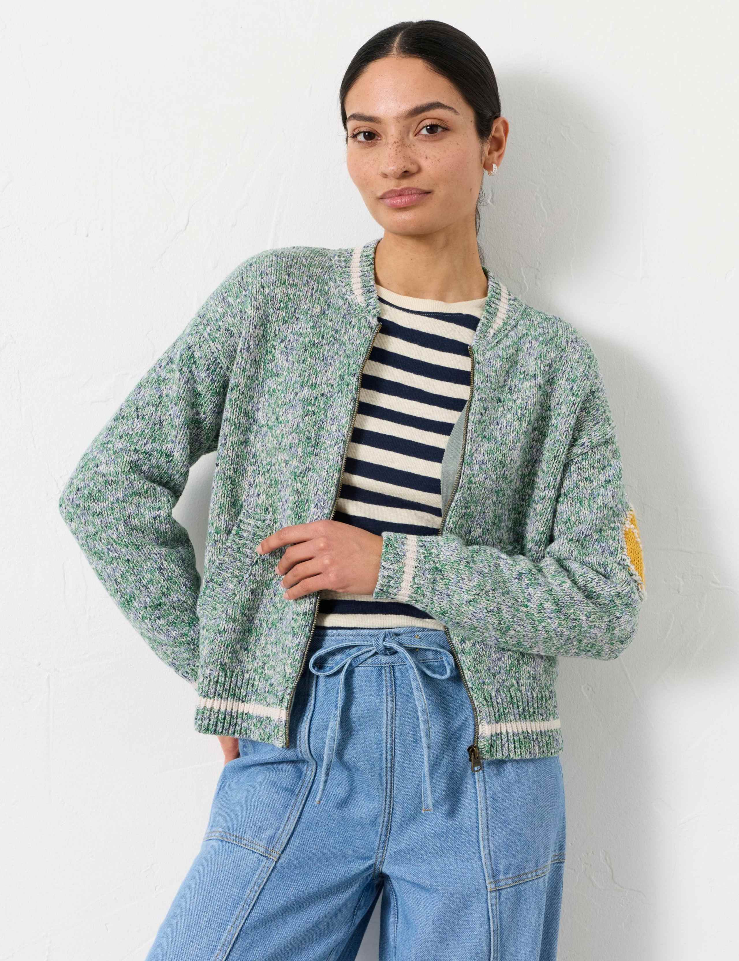 Cotton Rich Tennis Zip Up Cardigan