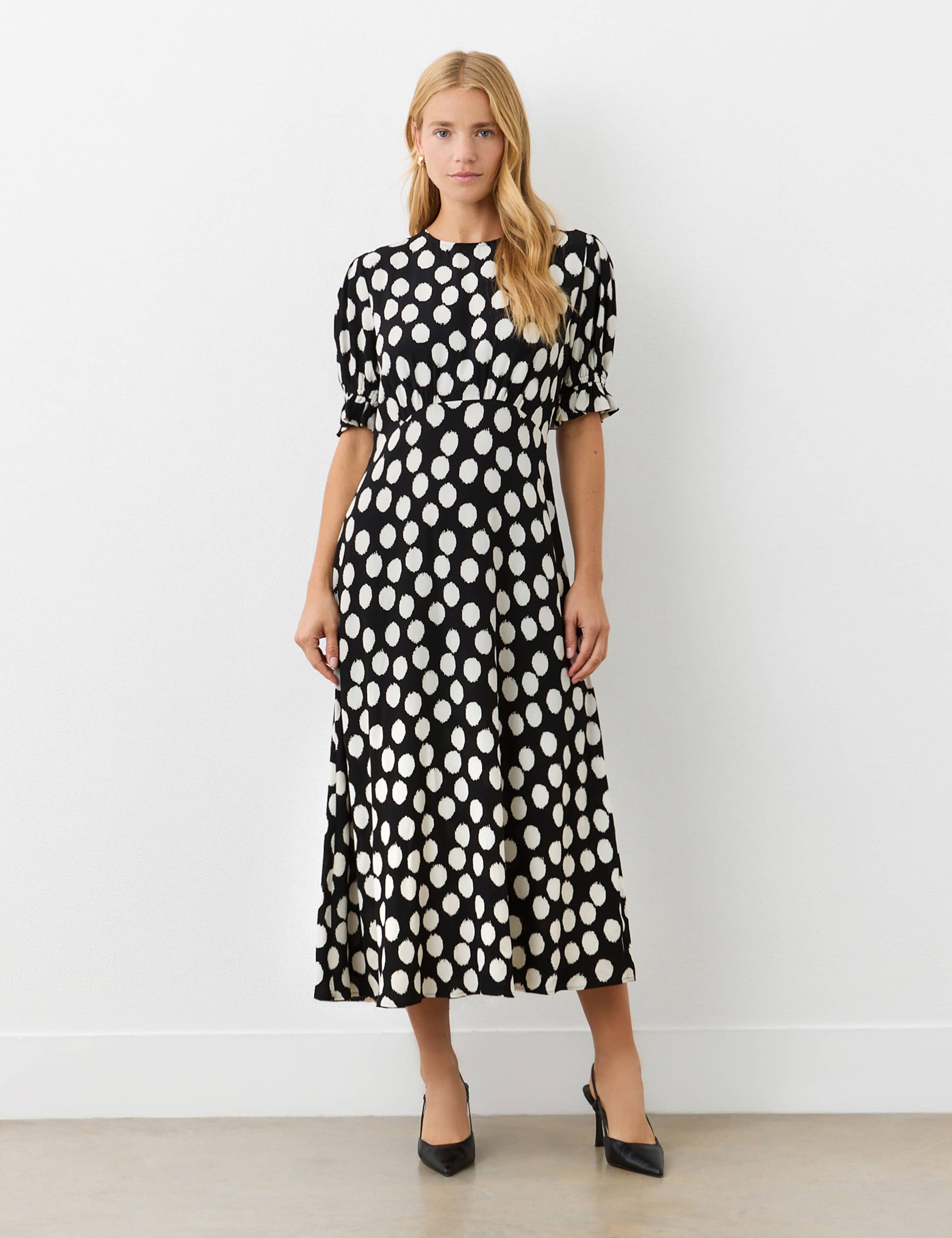 Polka Dot Midi Tea Dress