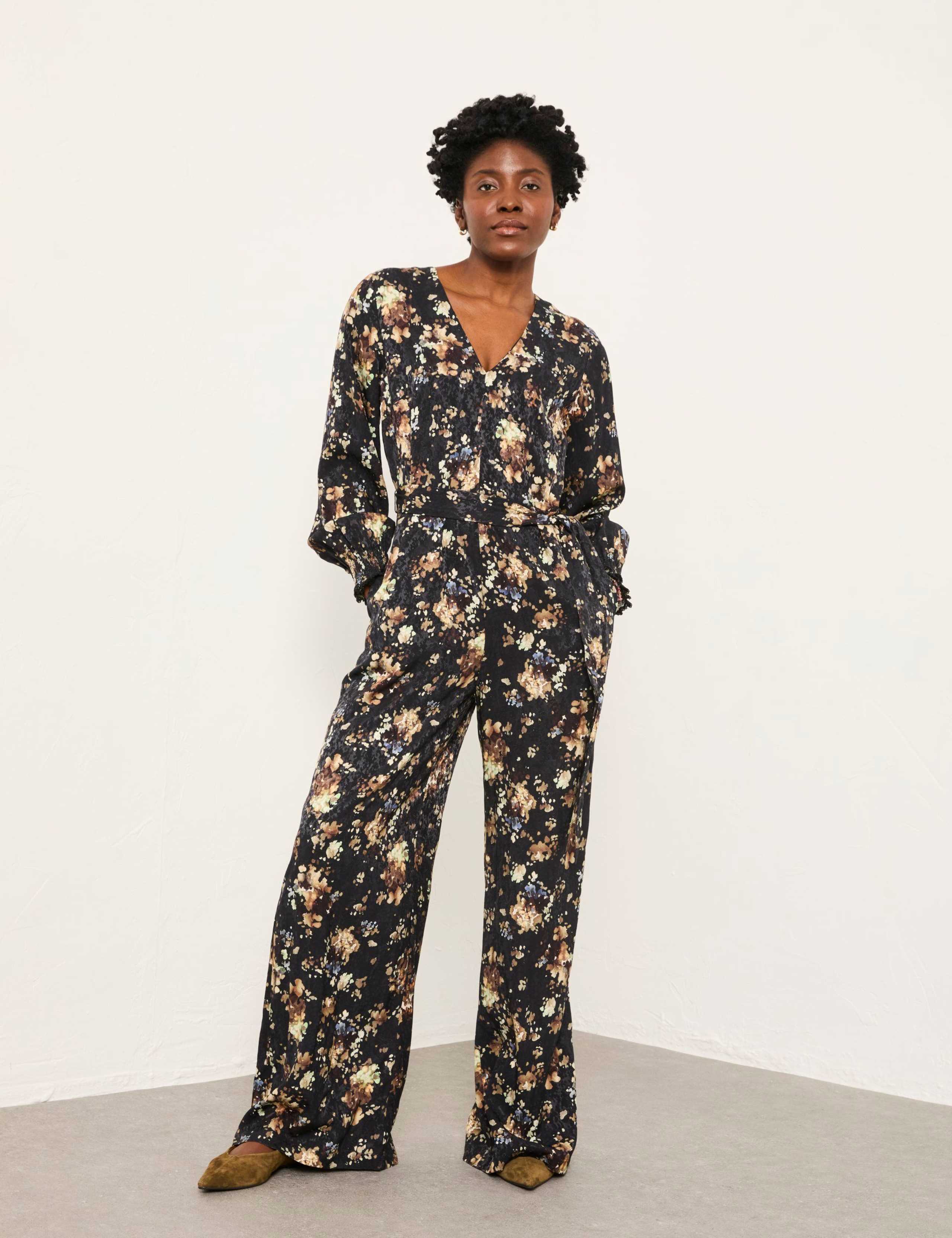 Floral Long Sleeve Jumpsuit