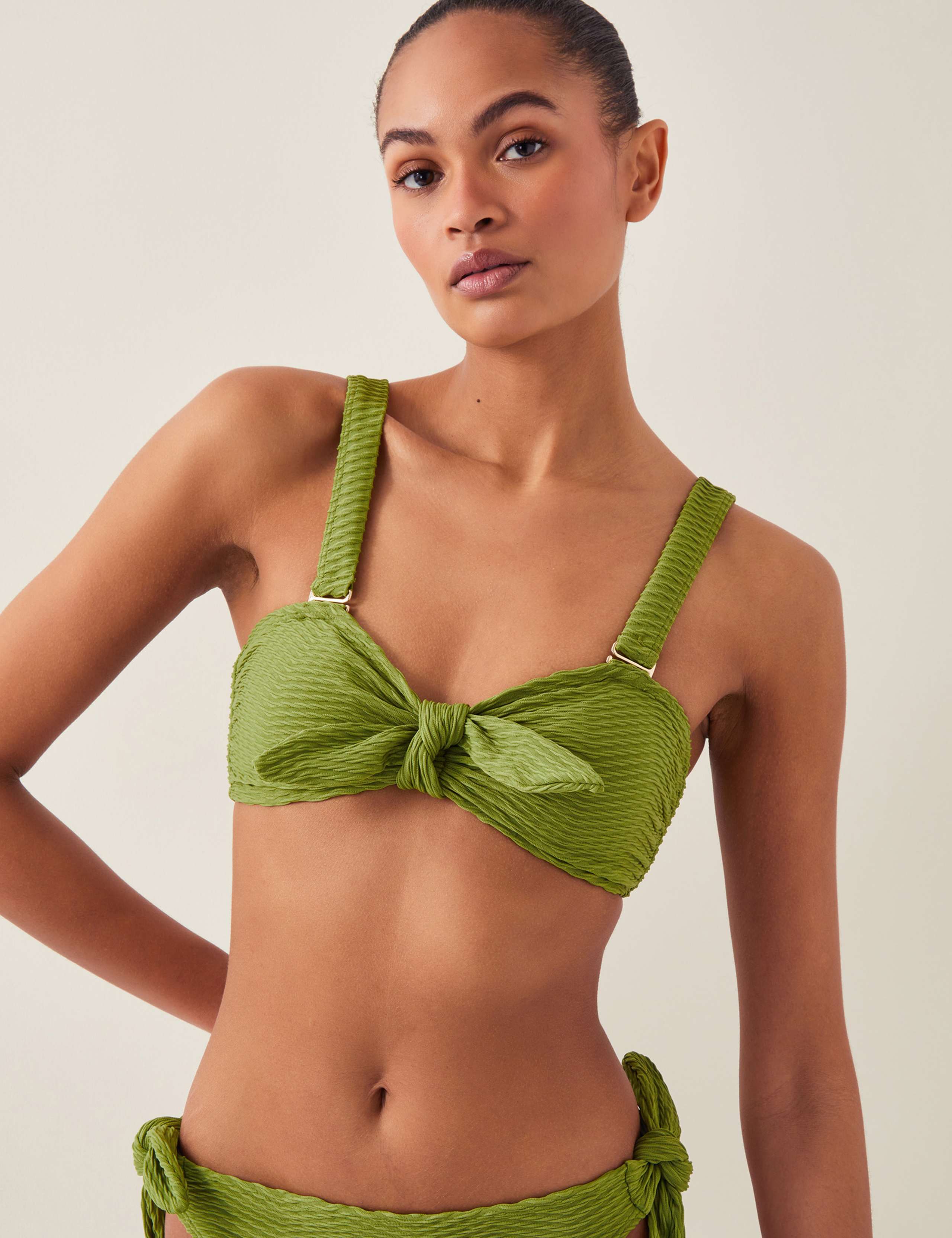 Padded Tie Detail Bikini Top