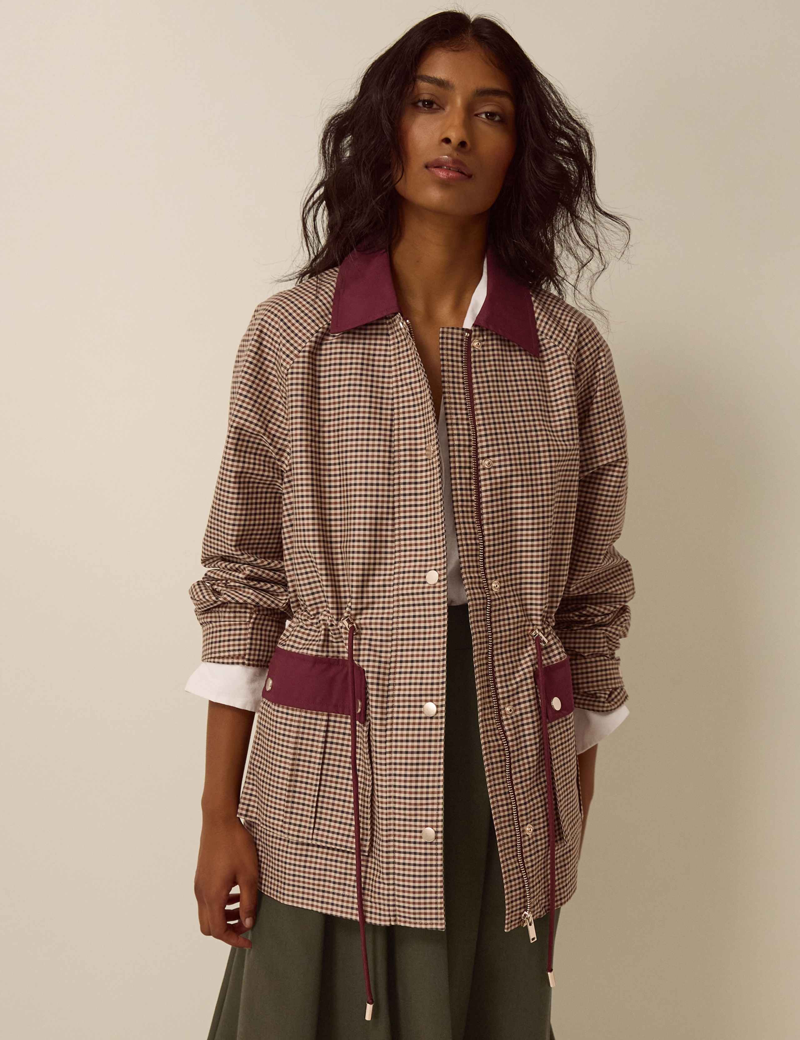 Cotton Blend Printed Lightweight Jacket