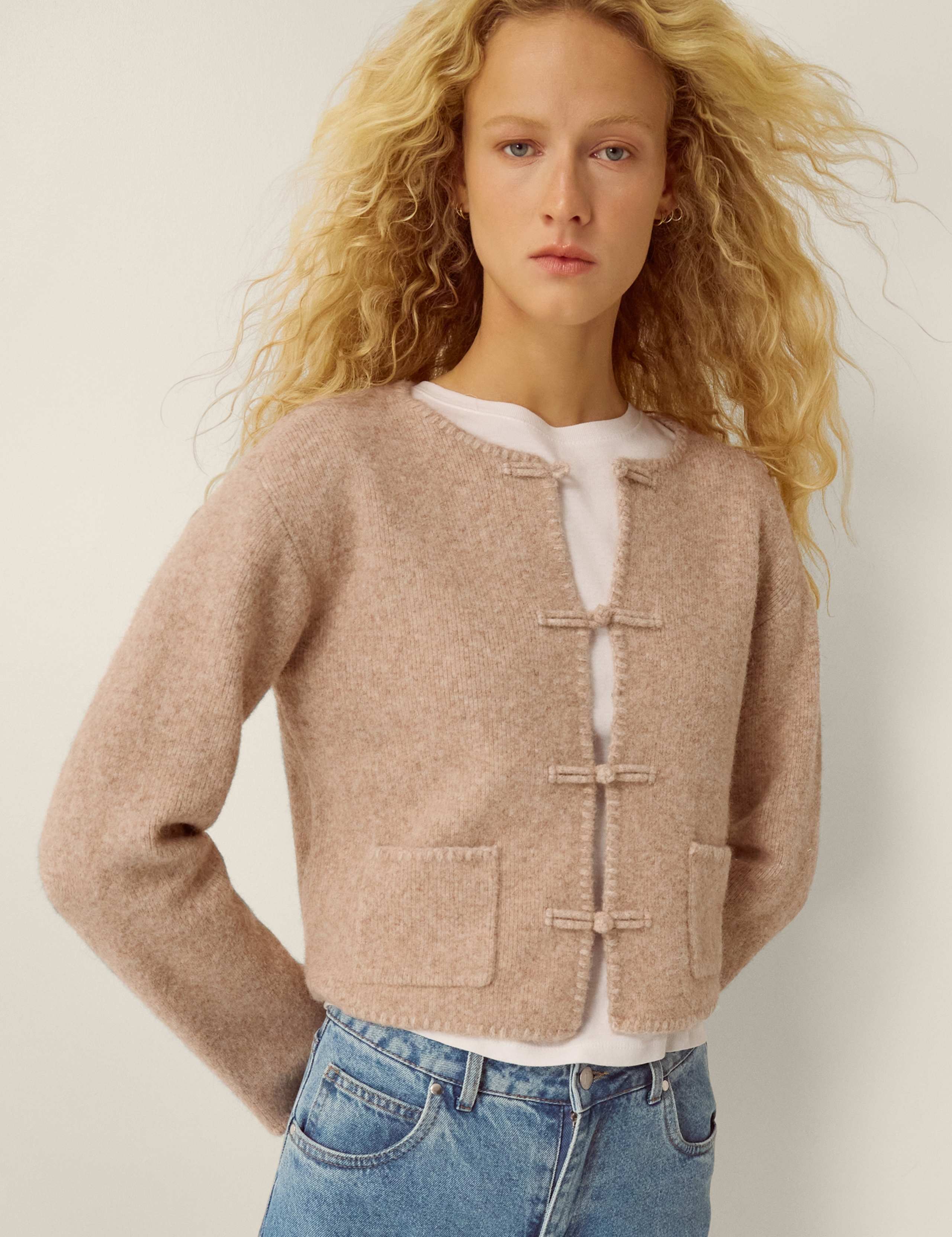 Crew Neck Cardigan