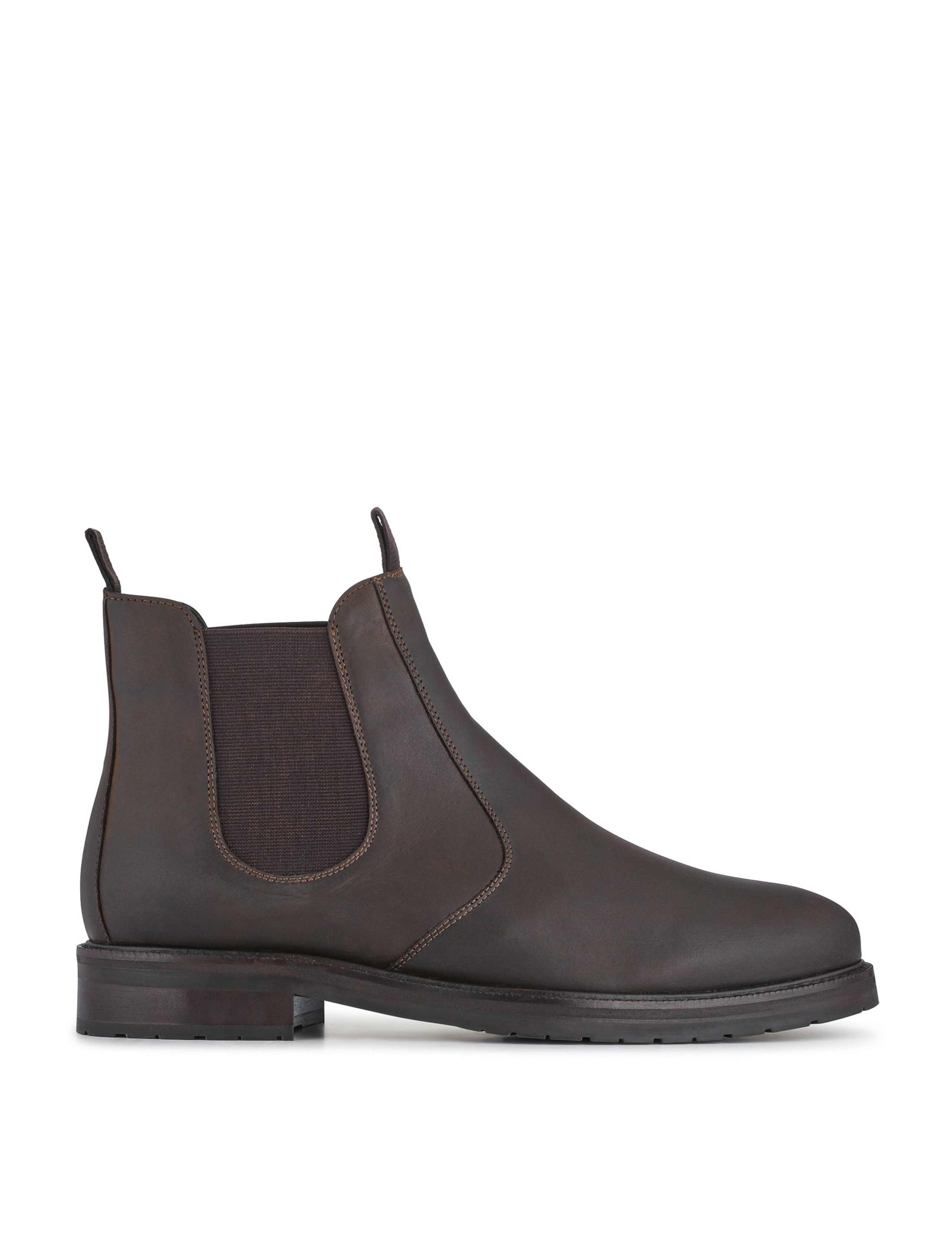 Wide Fit Slip-on Leather Boots
