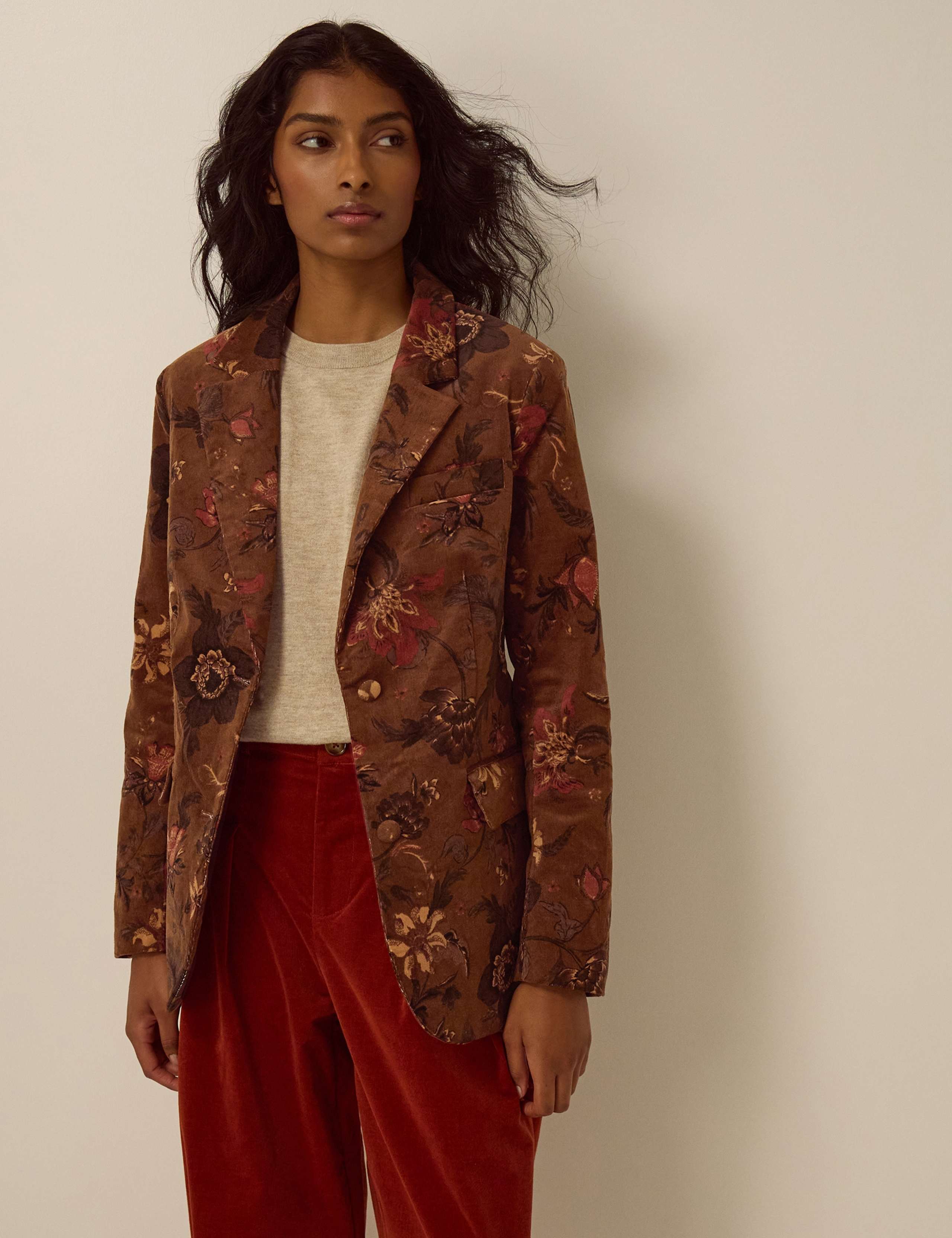 Cotton Rich Printed Lightweight Jacket