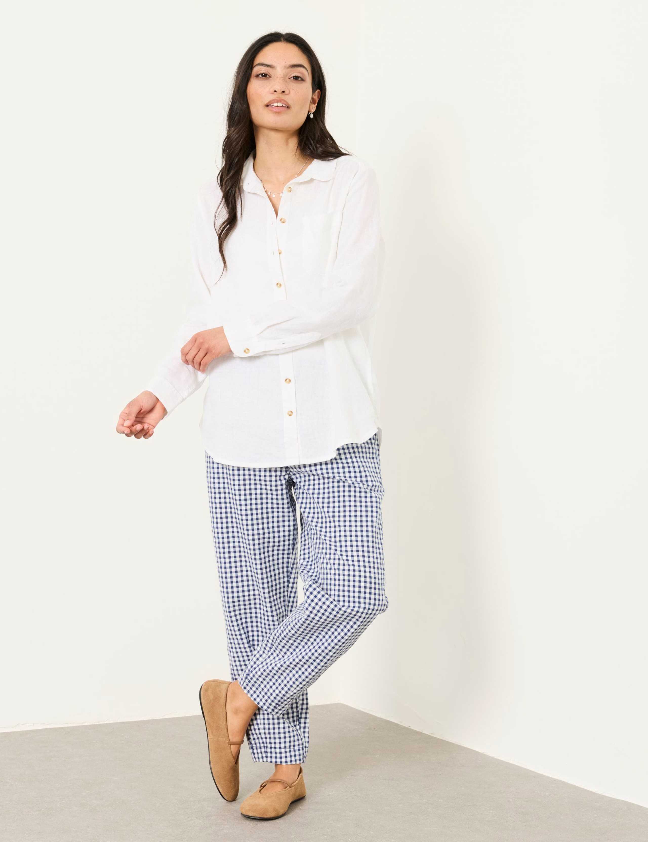 Pure Linen Collared Shirt