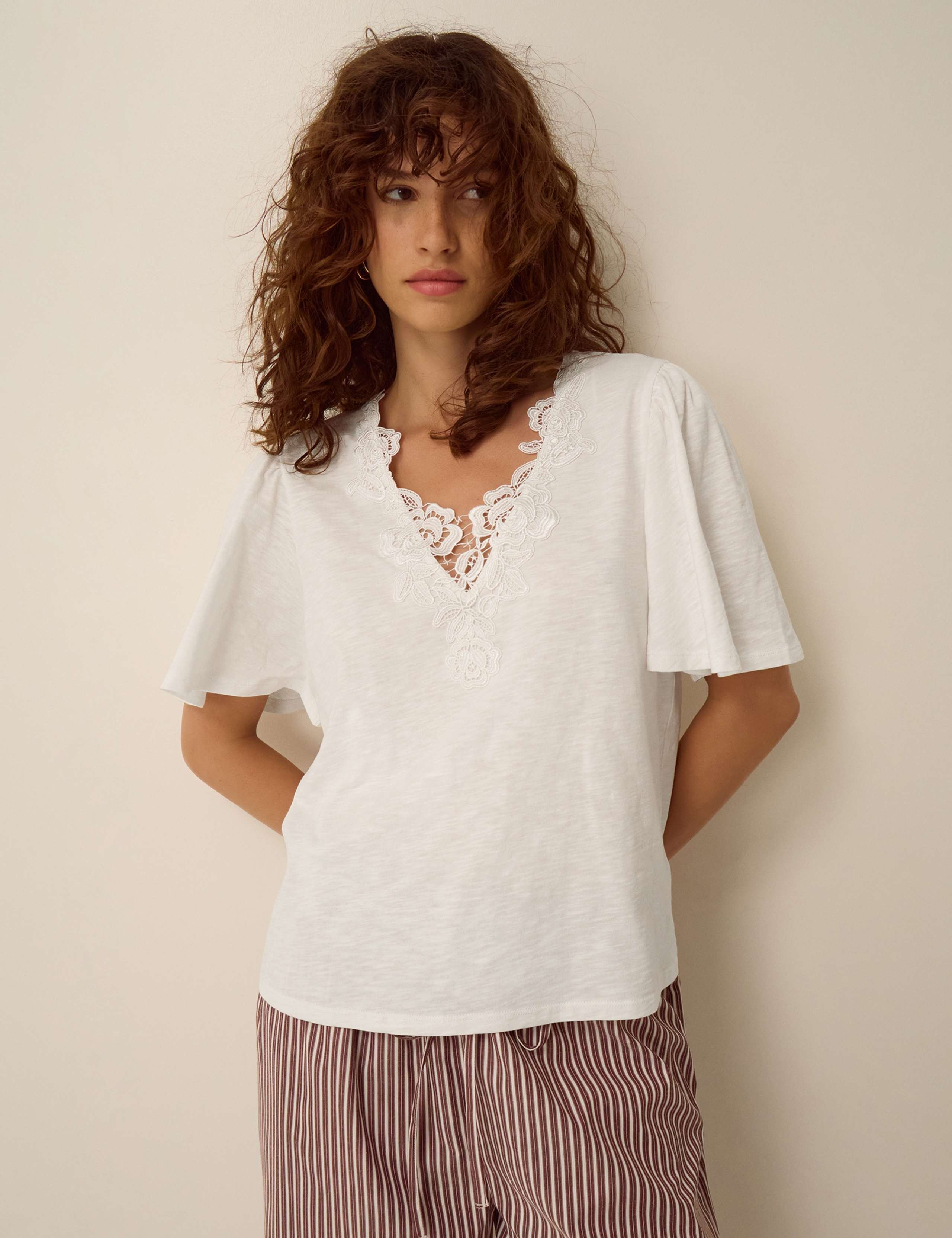 Pure Cotton V-Neck T-Shirt