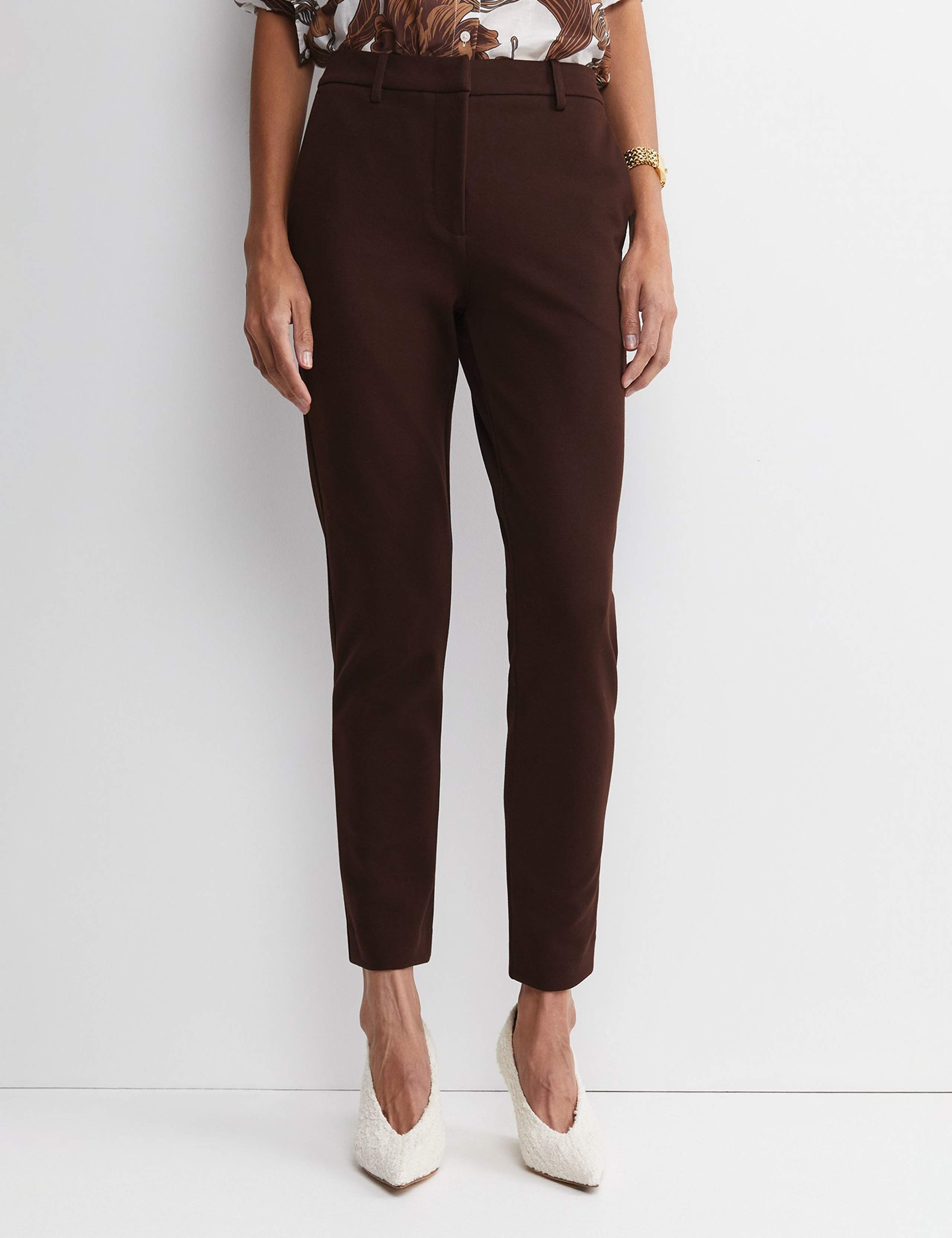 Cotton Rich Slim Fit Cropped Trousers