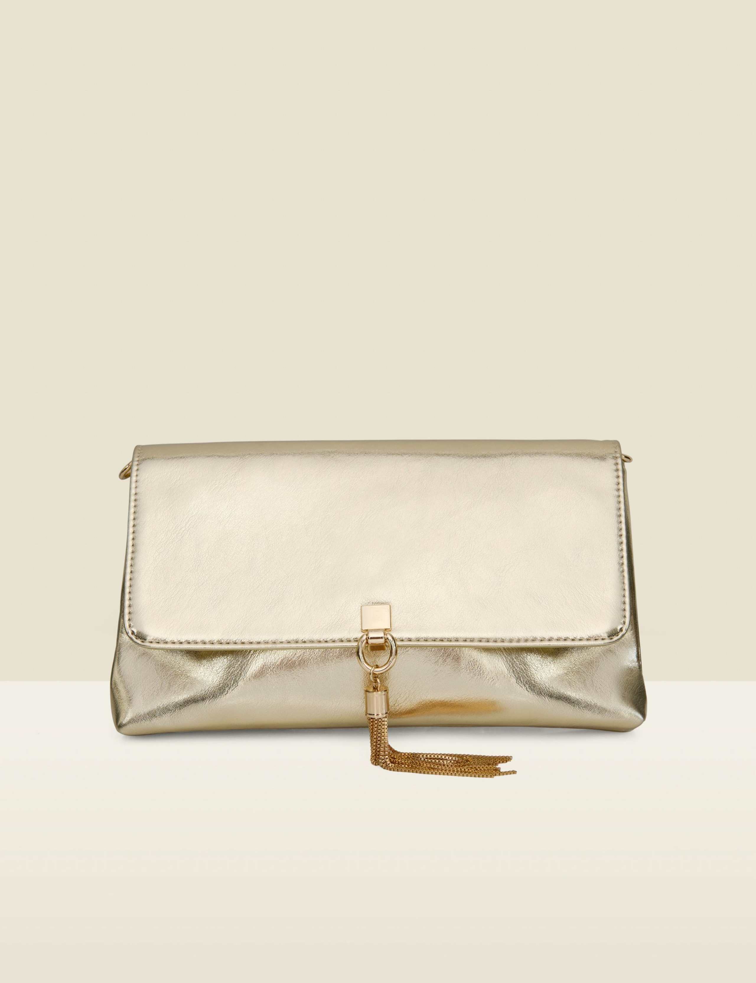 Metallic Tassel Detail Clutch Bag