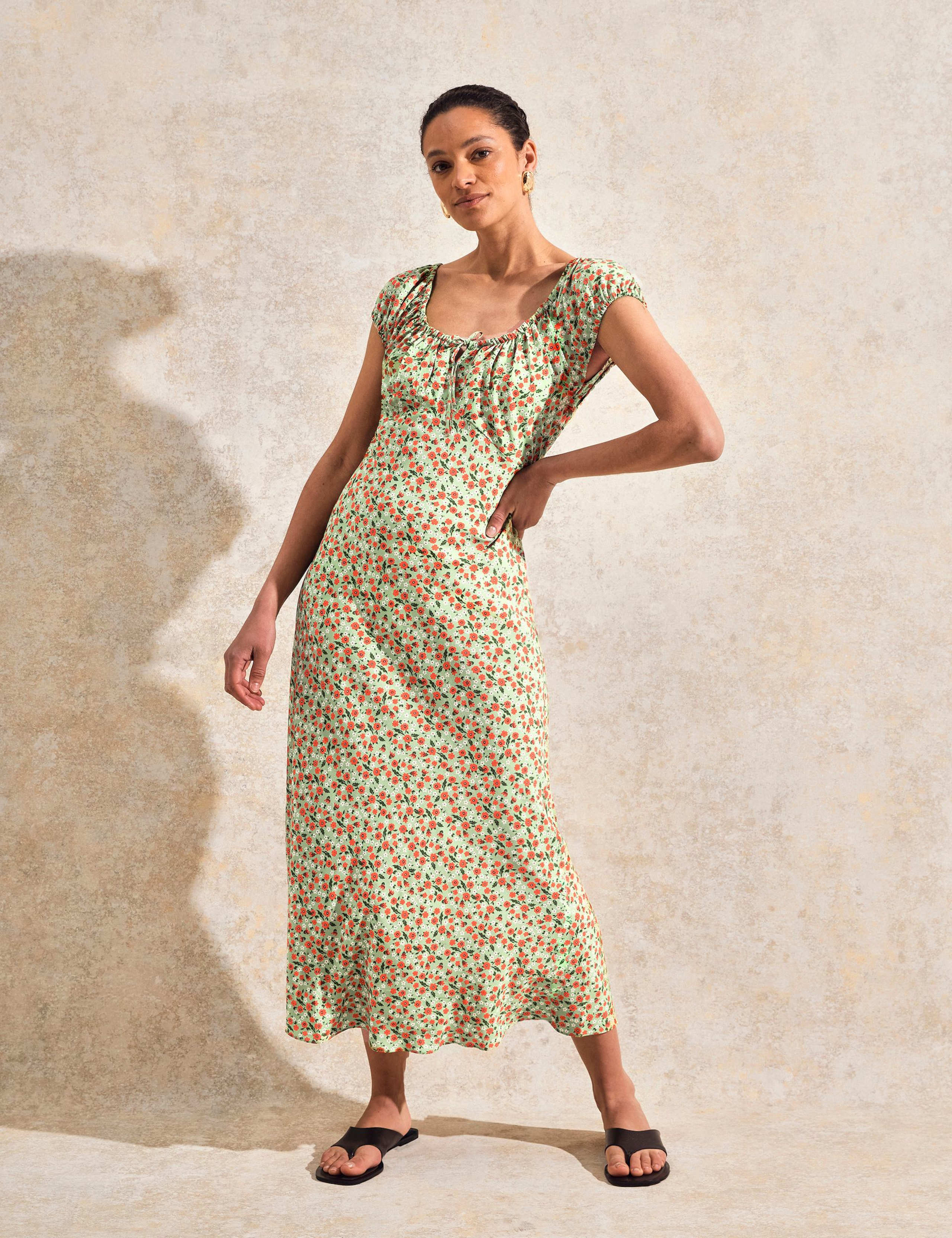 Floral Midi Tea Dress