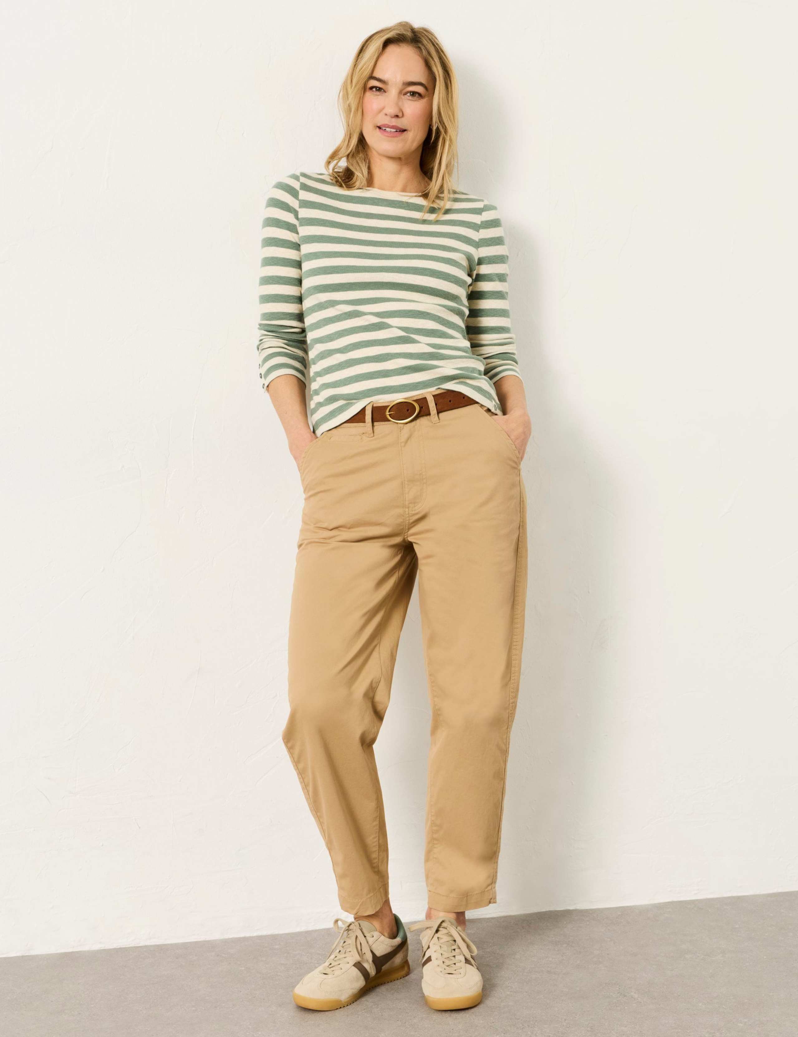 Cotton Rich Tapered Ankle Grazer Chinos