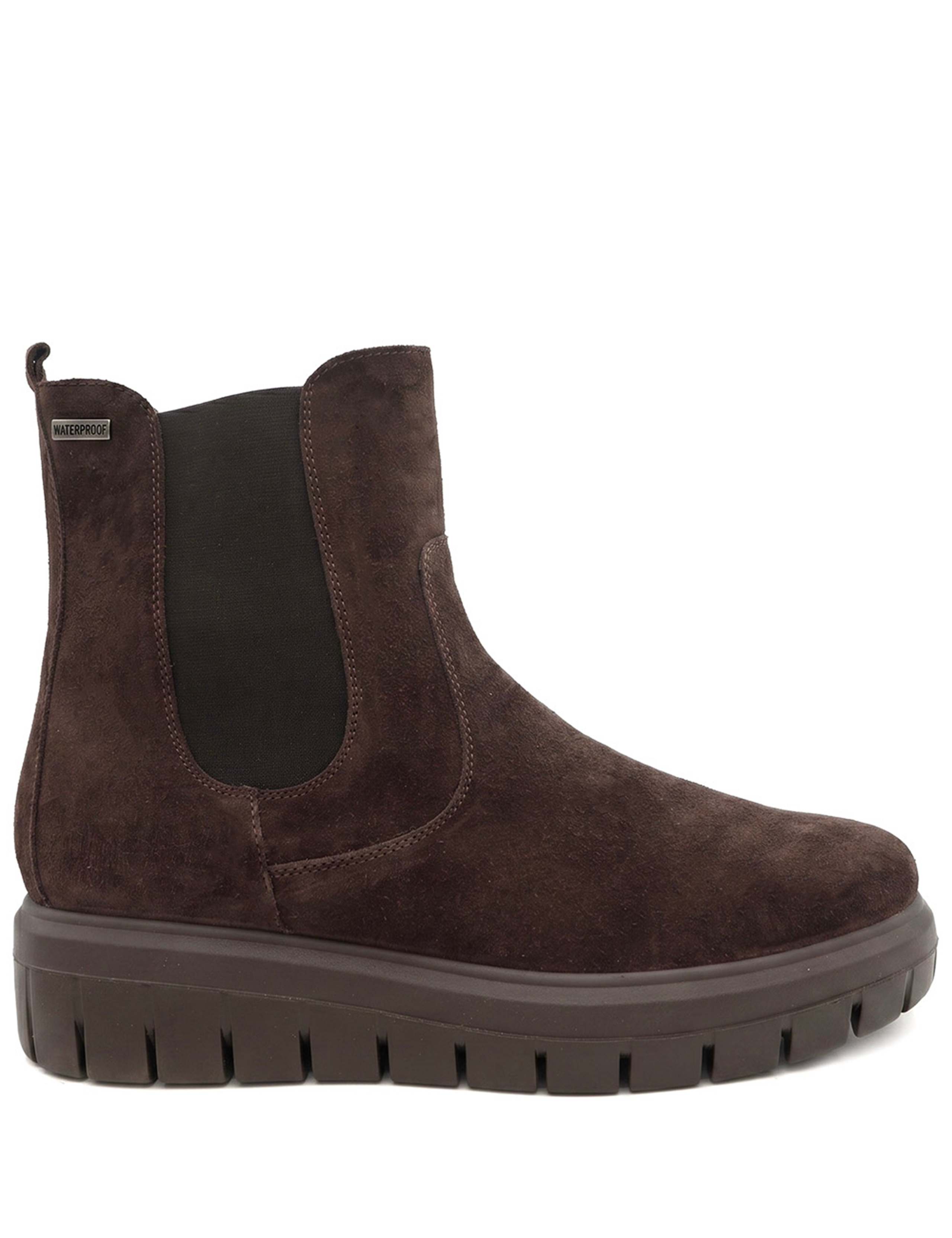 Leather Waterproof Wedge Ankle Boots