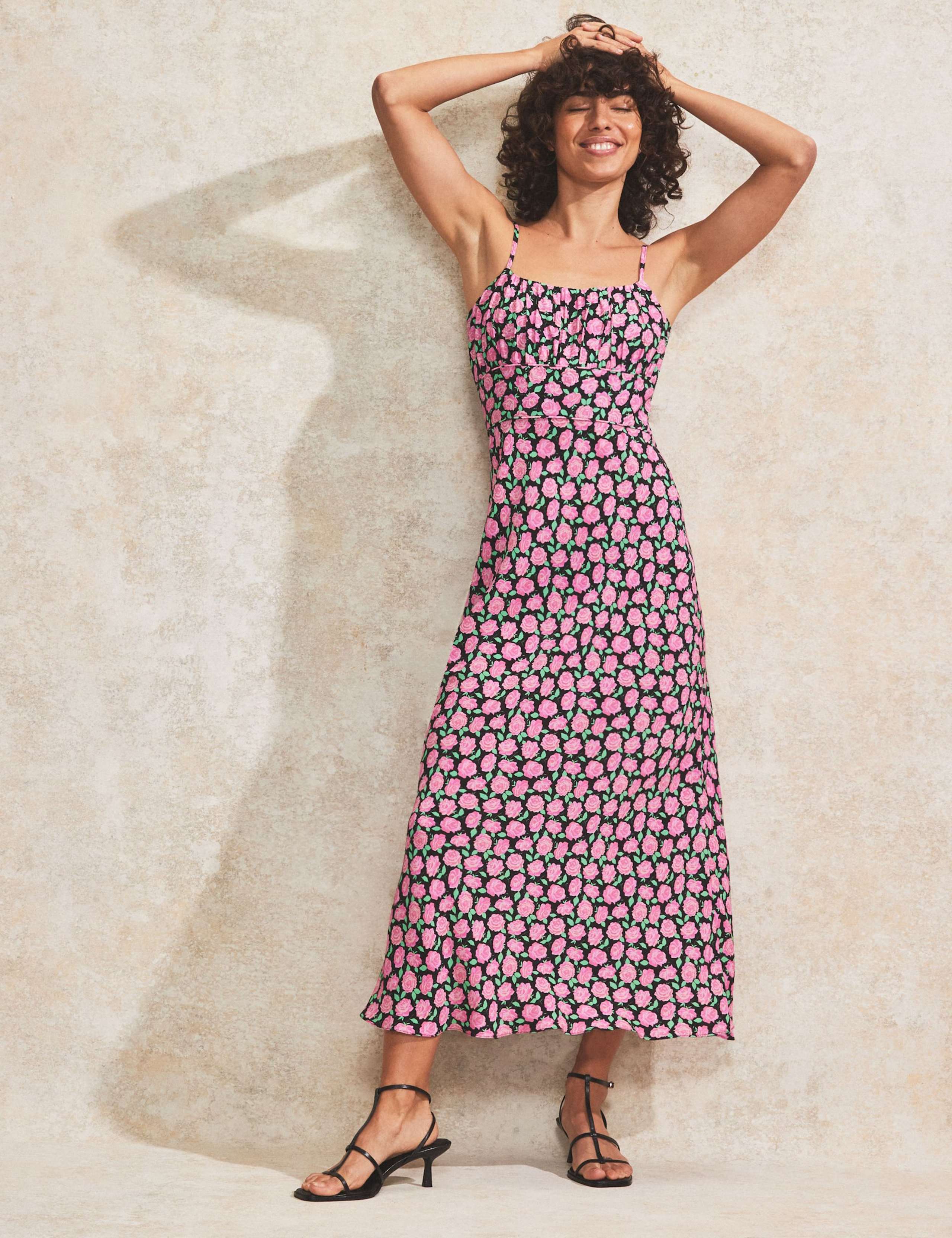 Floral Square Neck Midaxi Slip Dress
