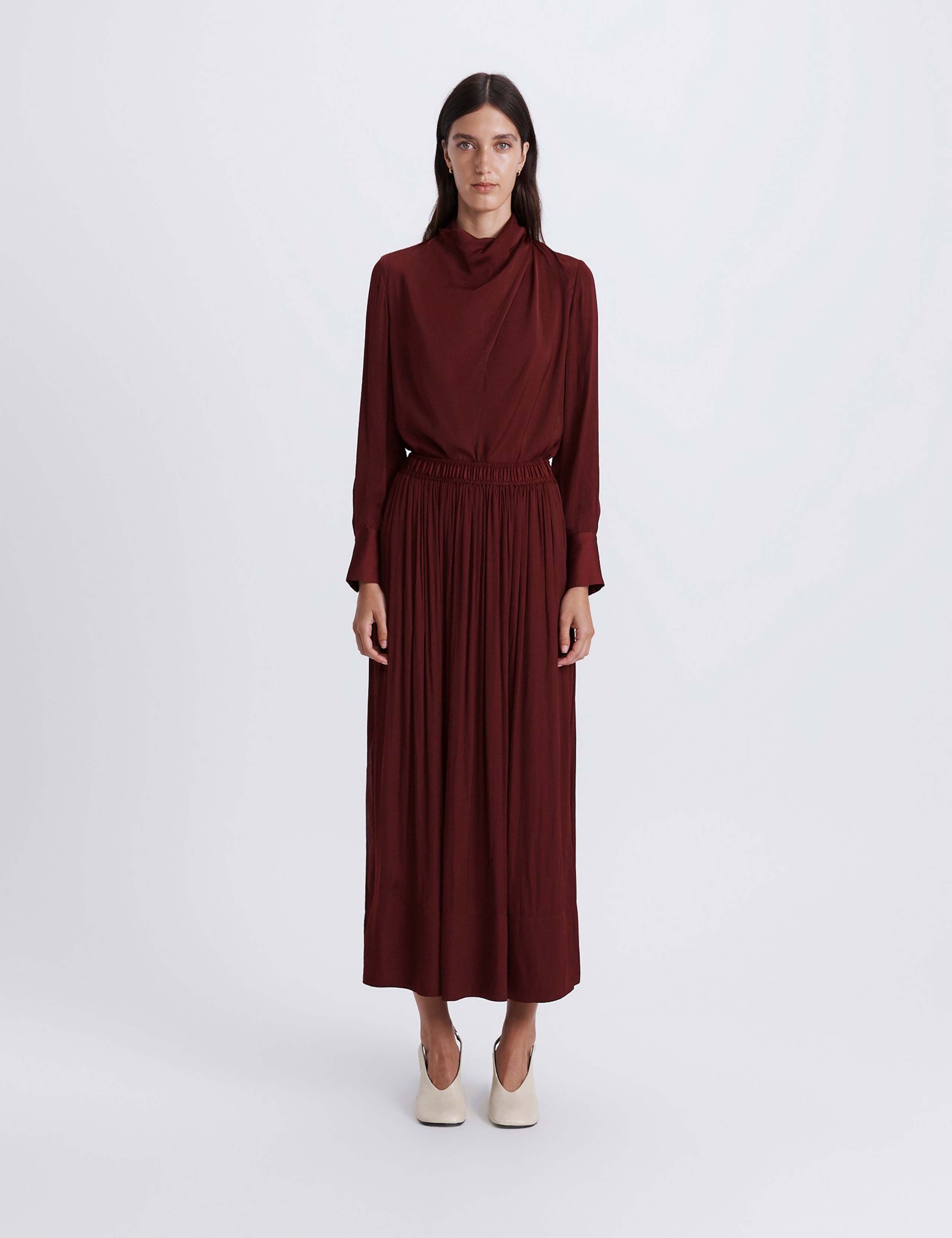 Side Split Midaxi A-Line Skirt