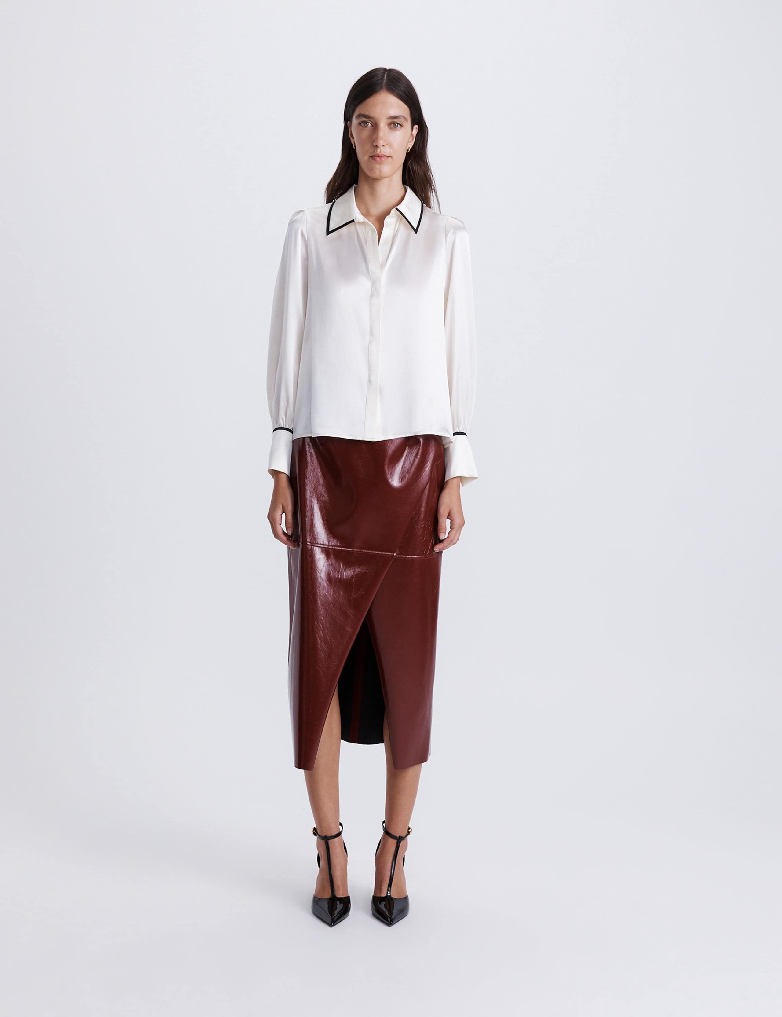 Pure Silk Collared Shirt