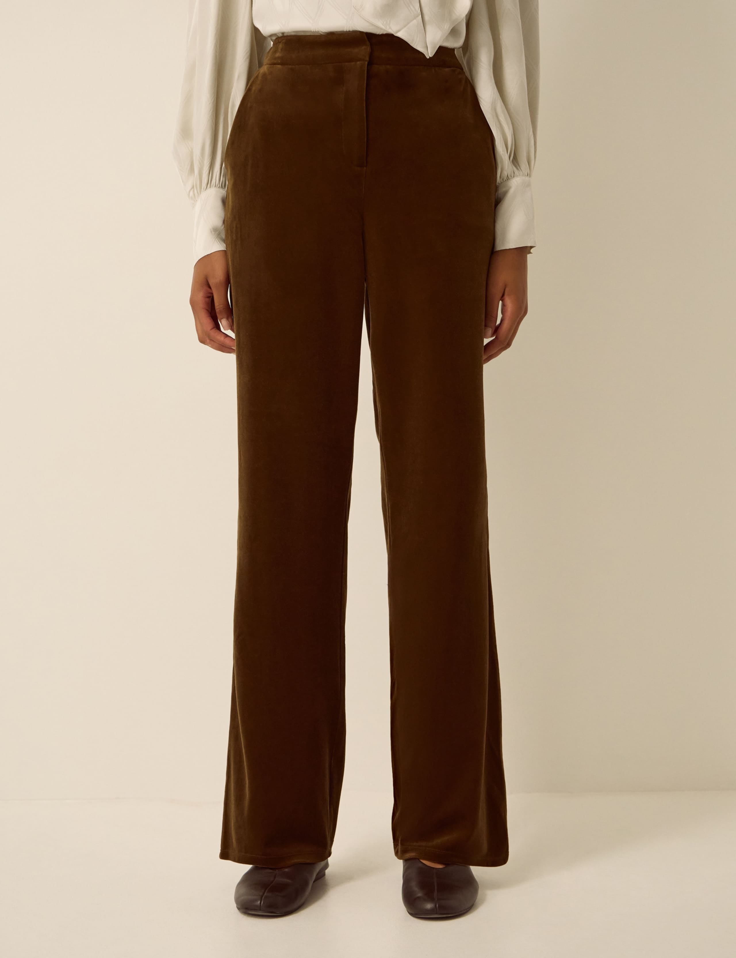 Velvet Straight Leg Trousers