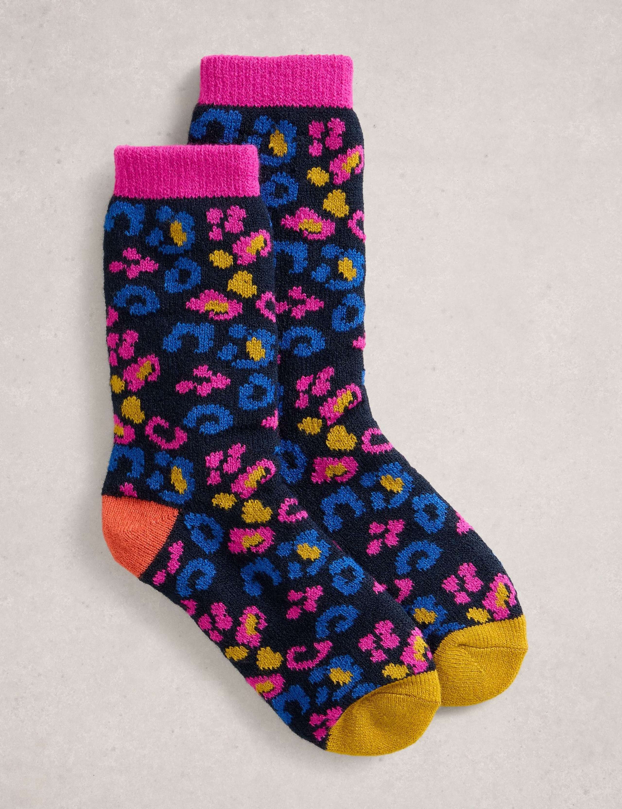 Leopard Camo Ankle High Socks