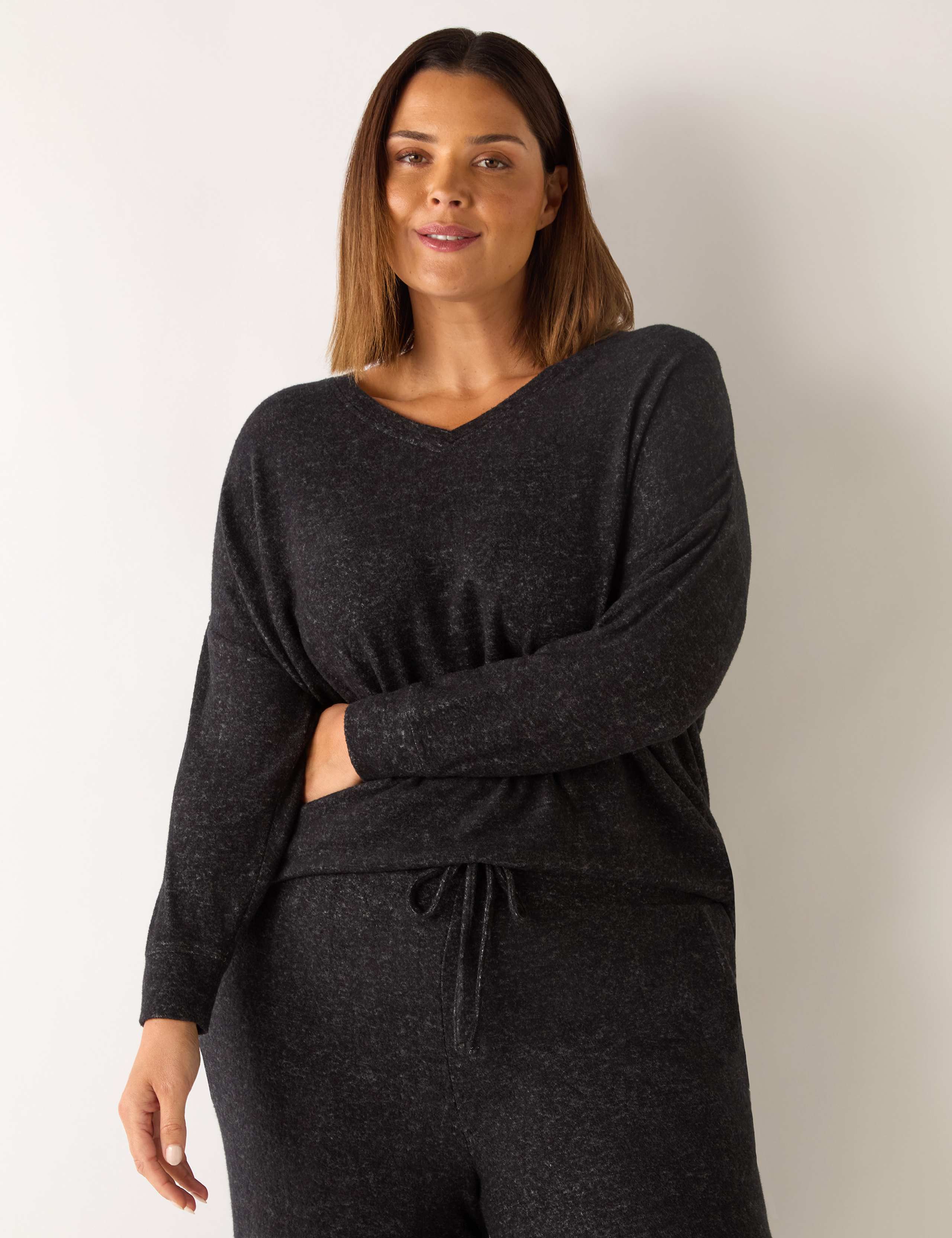 Jersey Soft Touch V-Neck Top