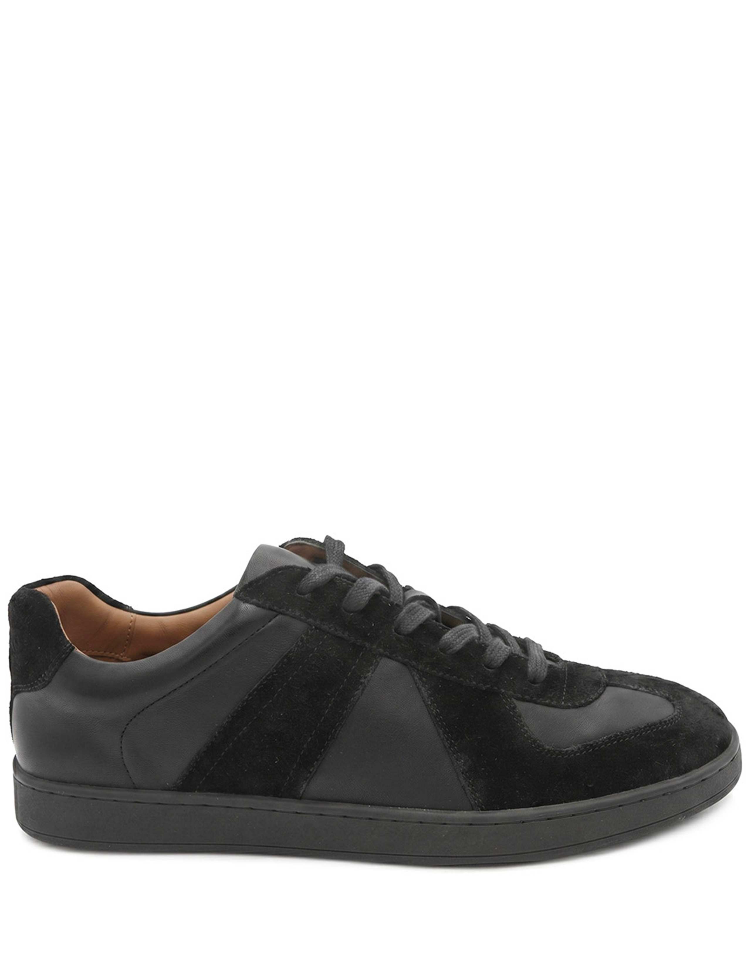 Wide Fit Leather Lace Up Trainers