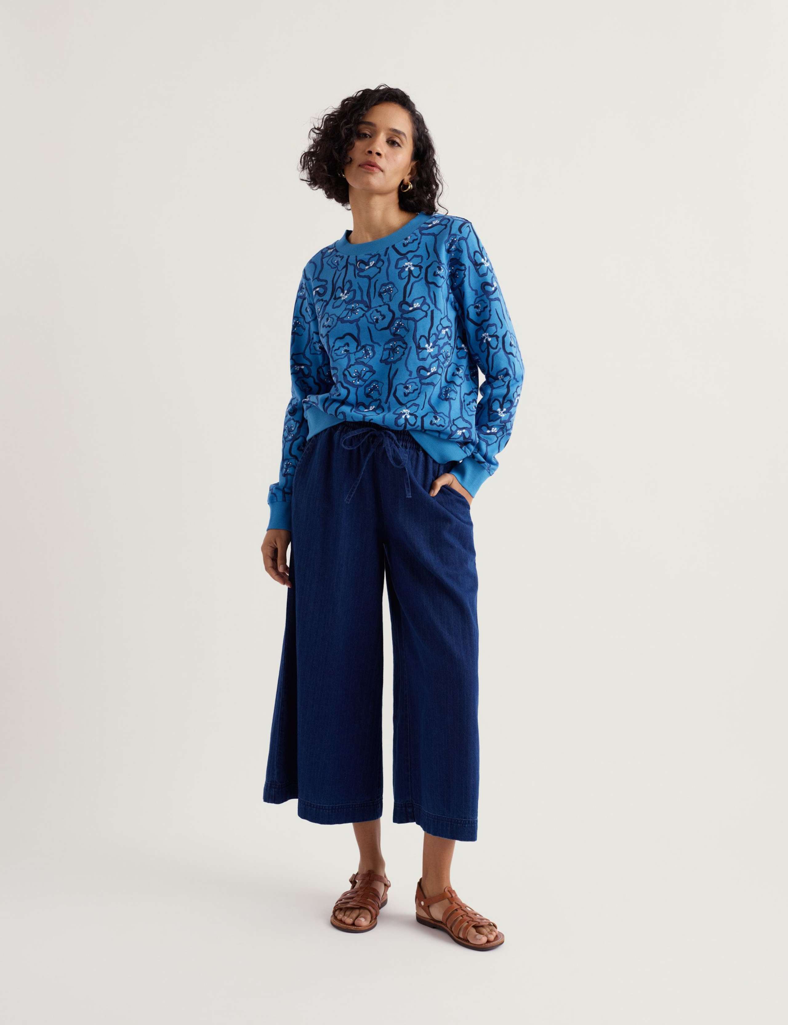 Pure Cotton Floral Sweatshirt