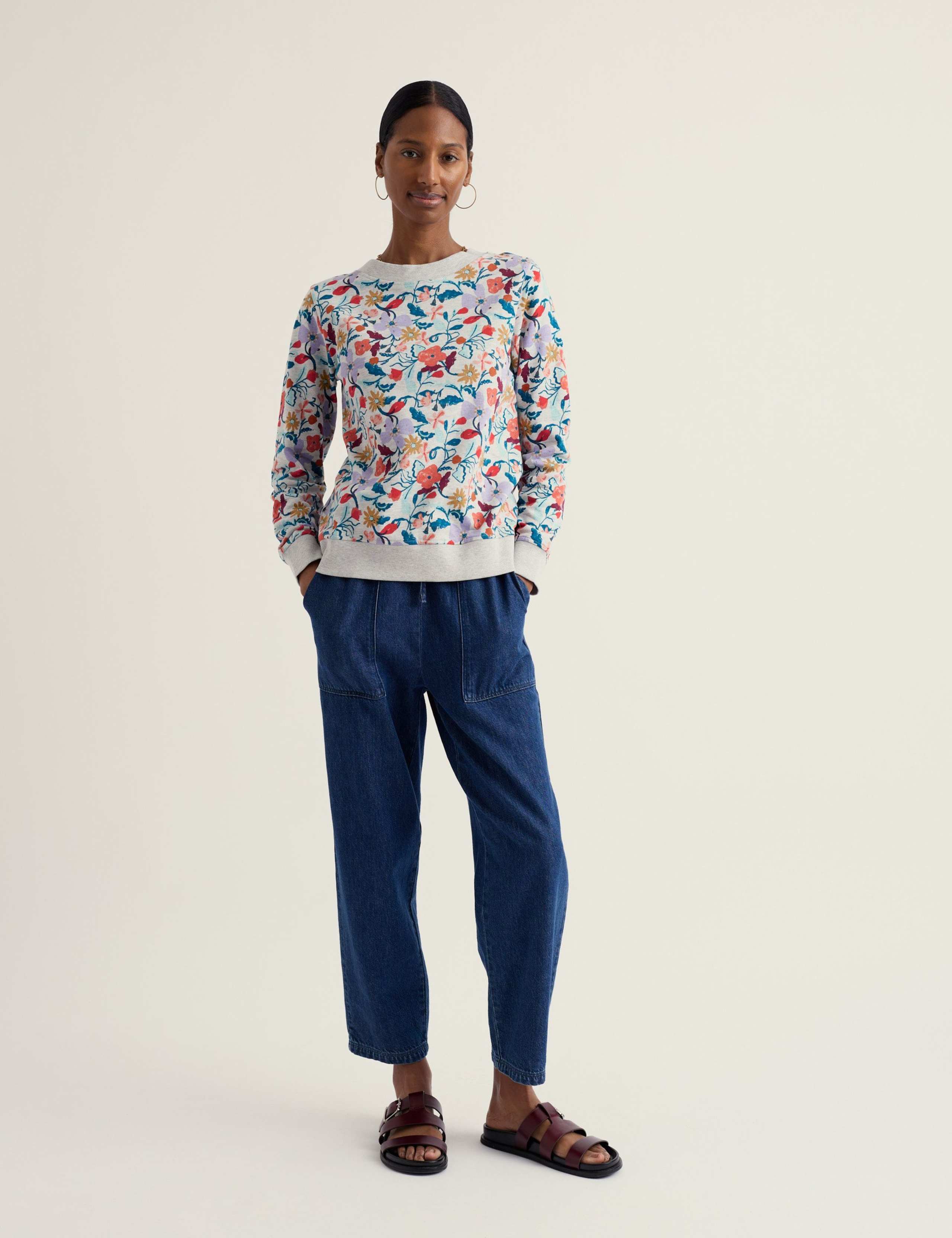 Pure Cotton Floral Sweatshirt