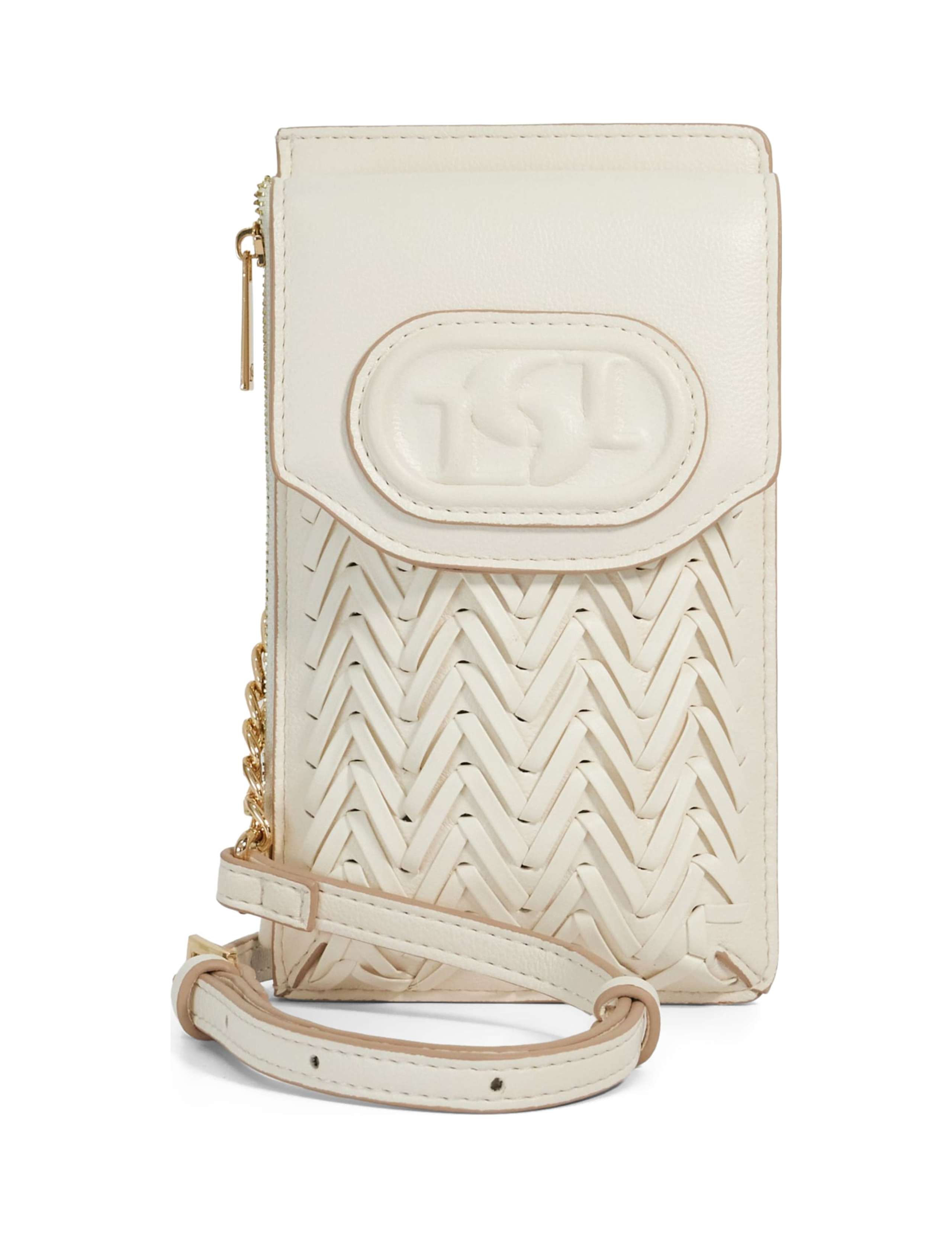 Faux Leather Textured Cross Body Phone Bag