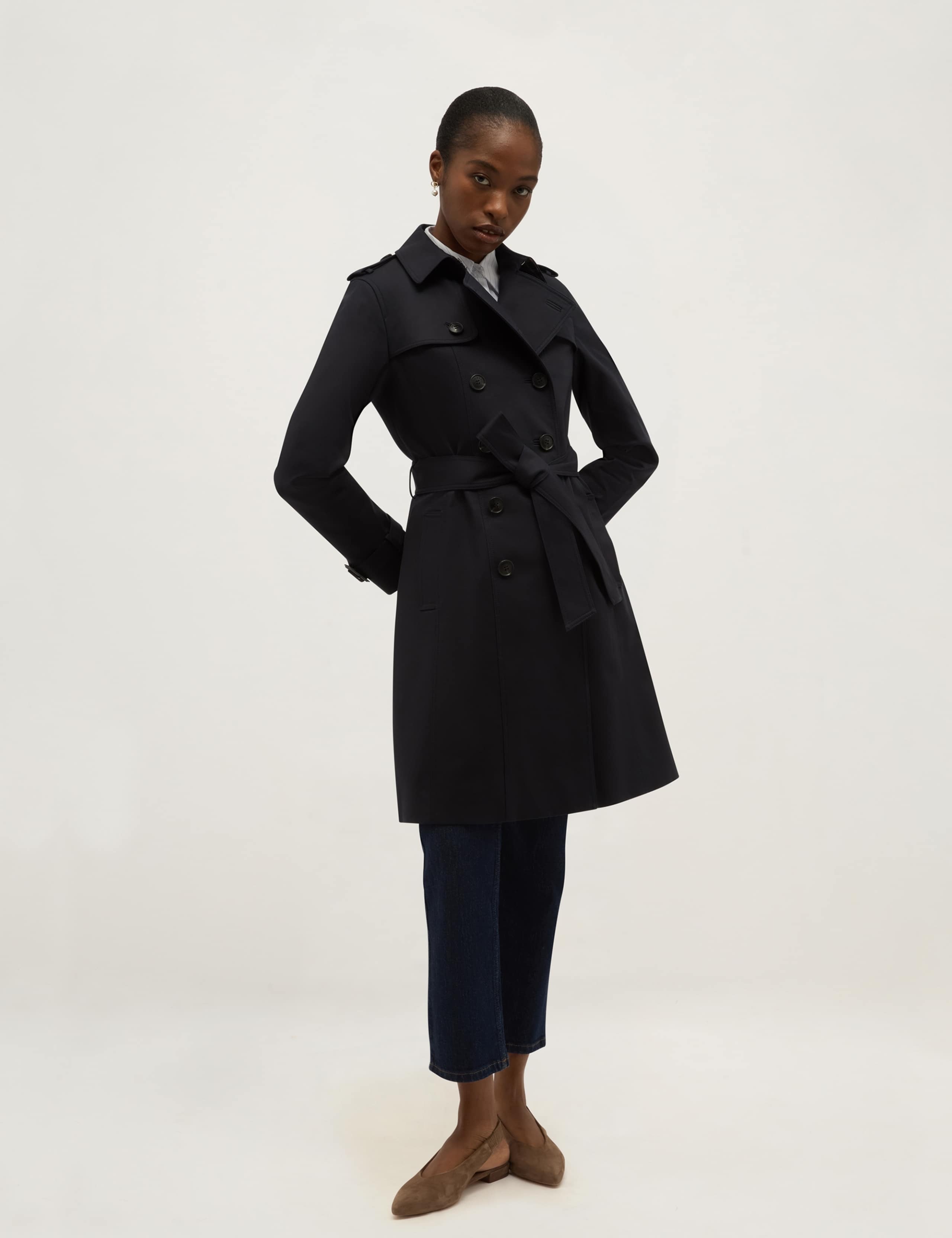 Cotton Rich Belted Longline Trench Coat