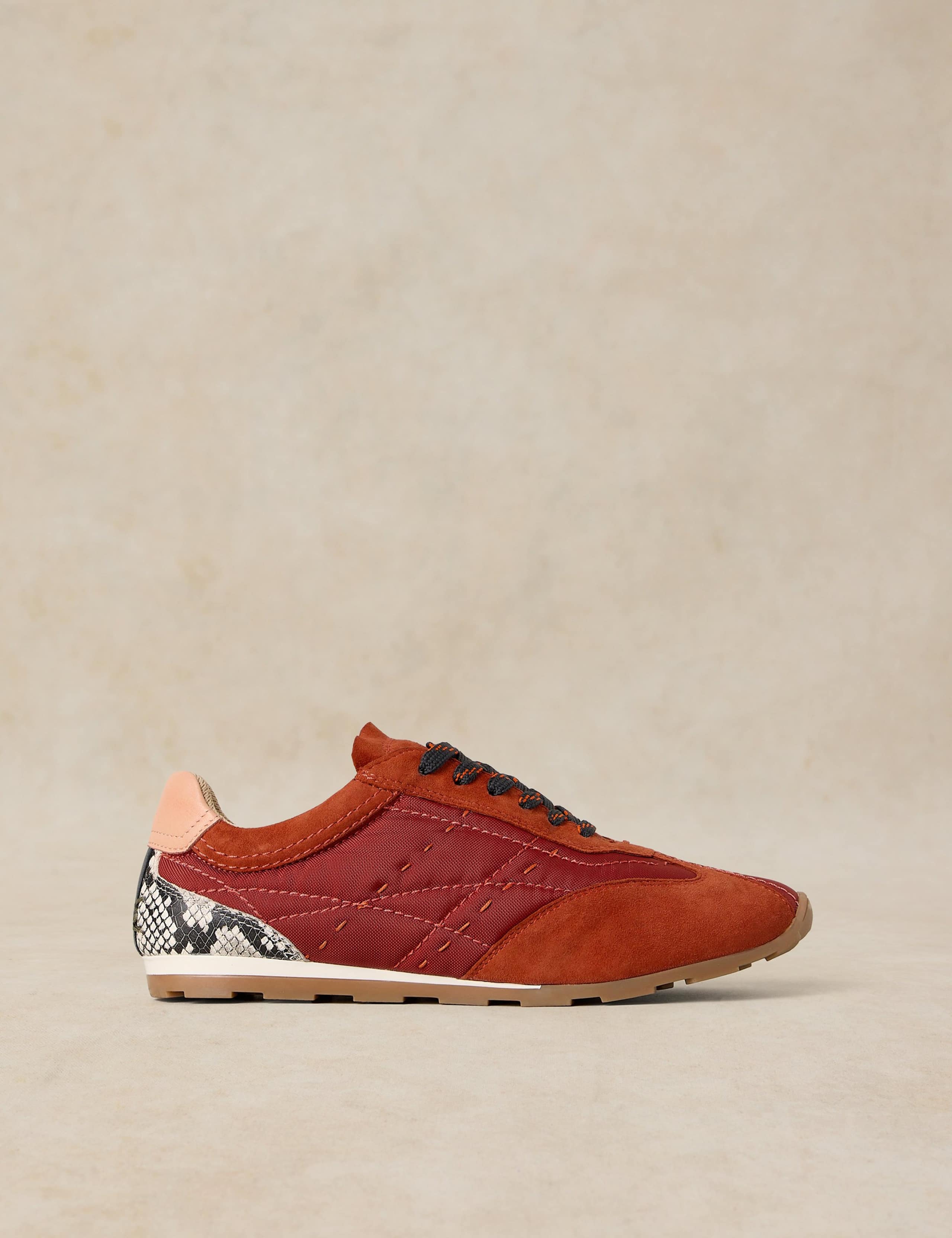 Leather Lace Up Trainers