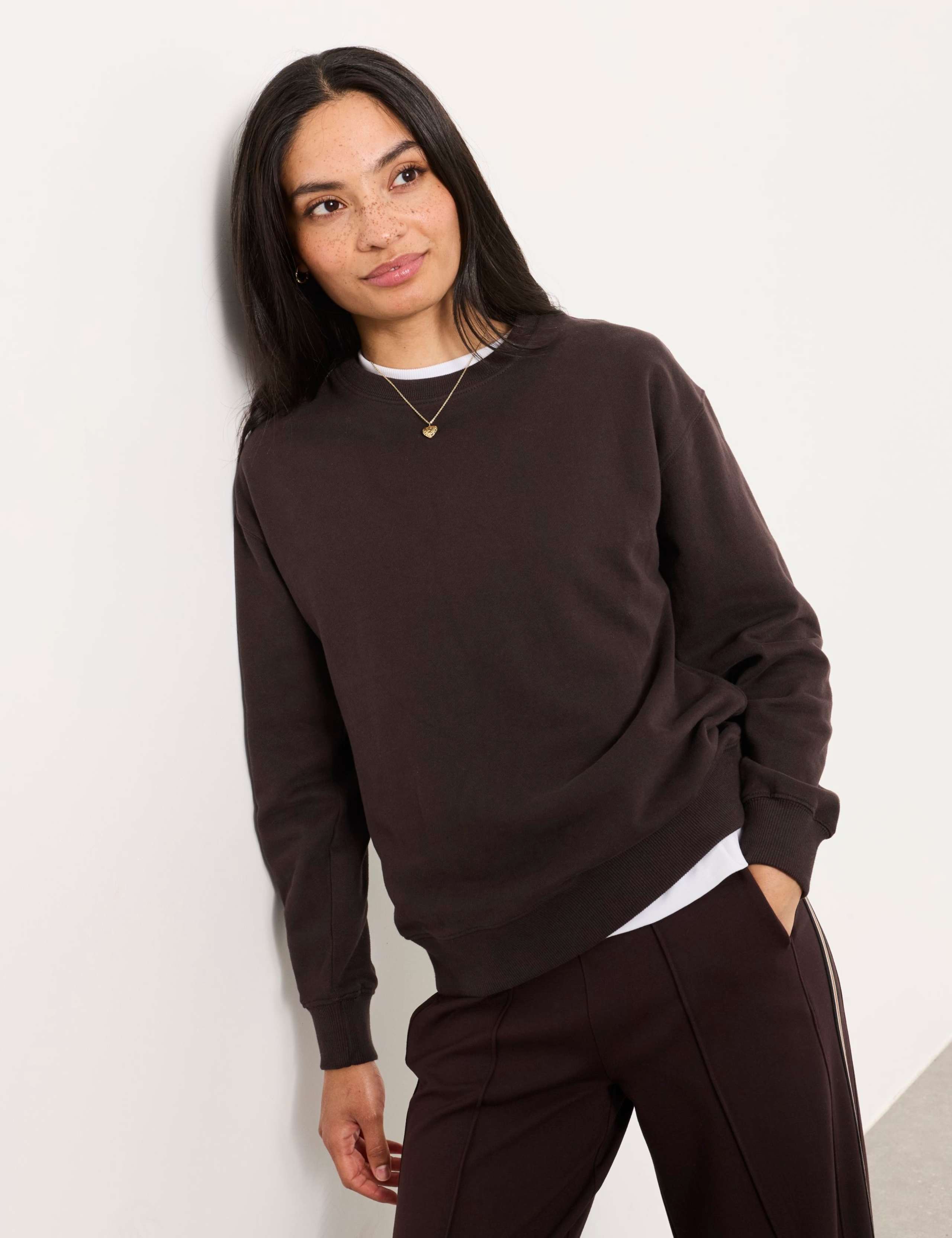 Cotton Rich Crew Neck Sweatshirt