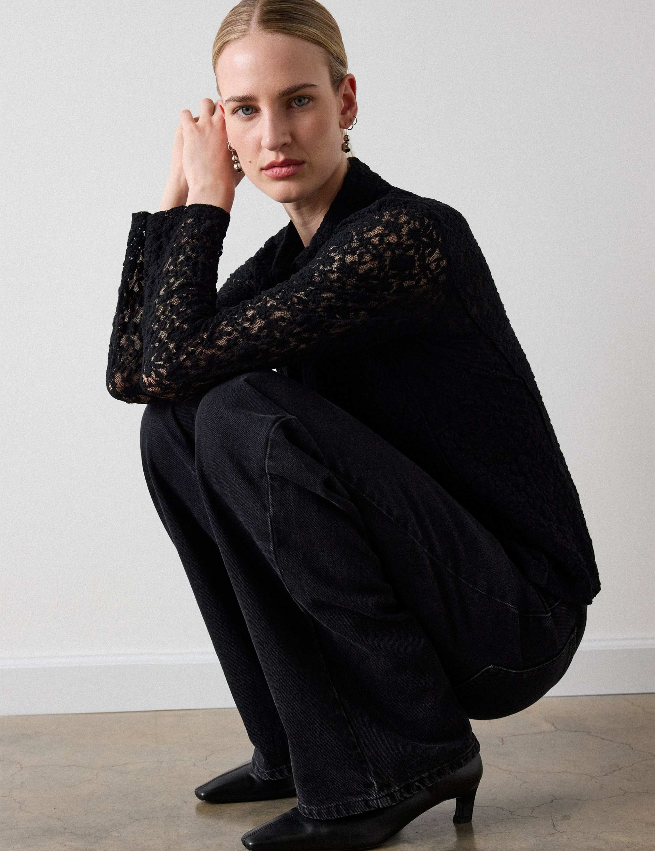 Lace Collared Shirt