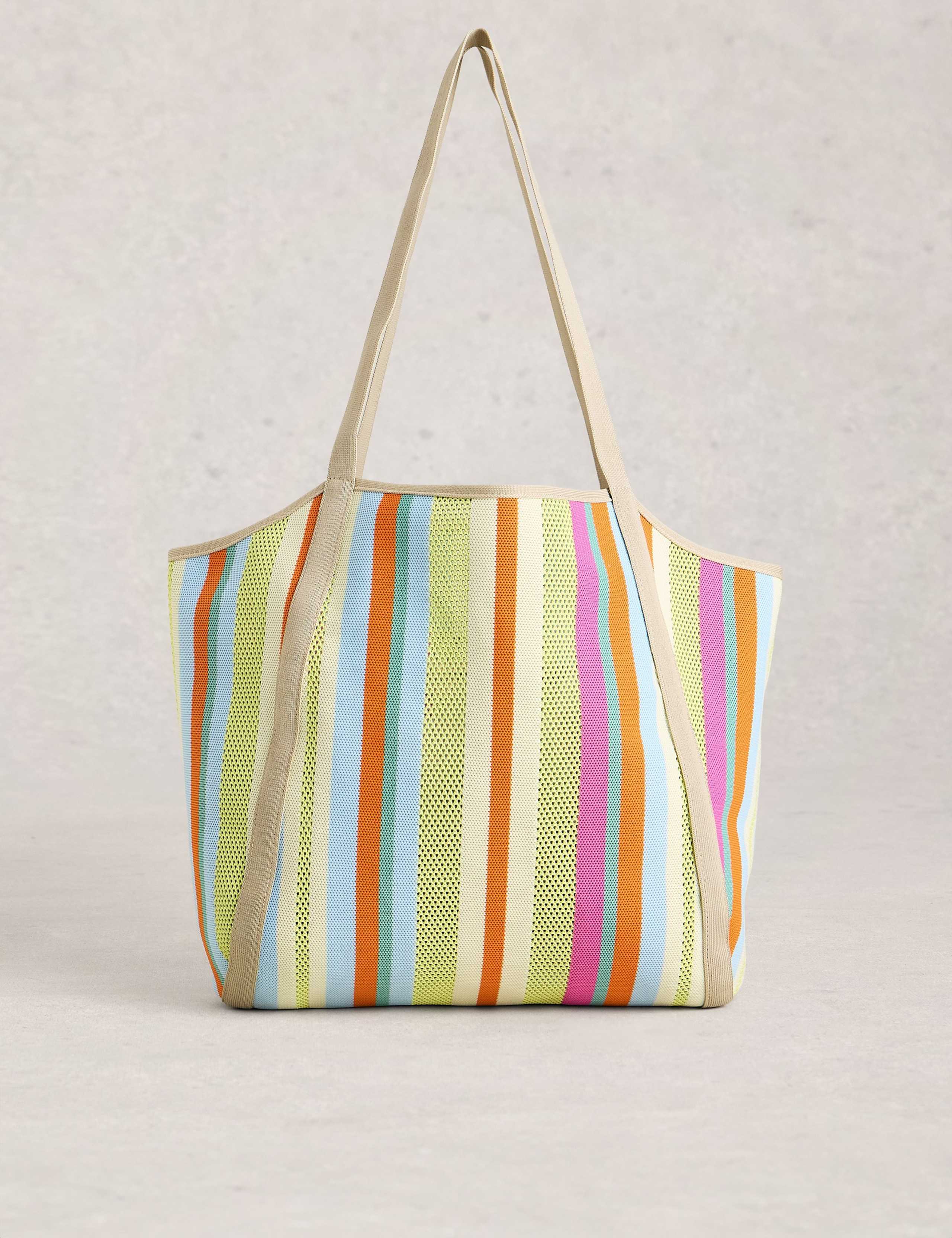 Mesh Striped Shoulder Bag