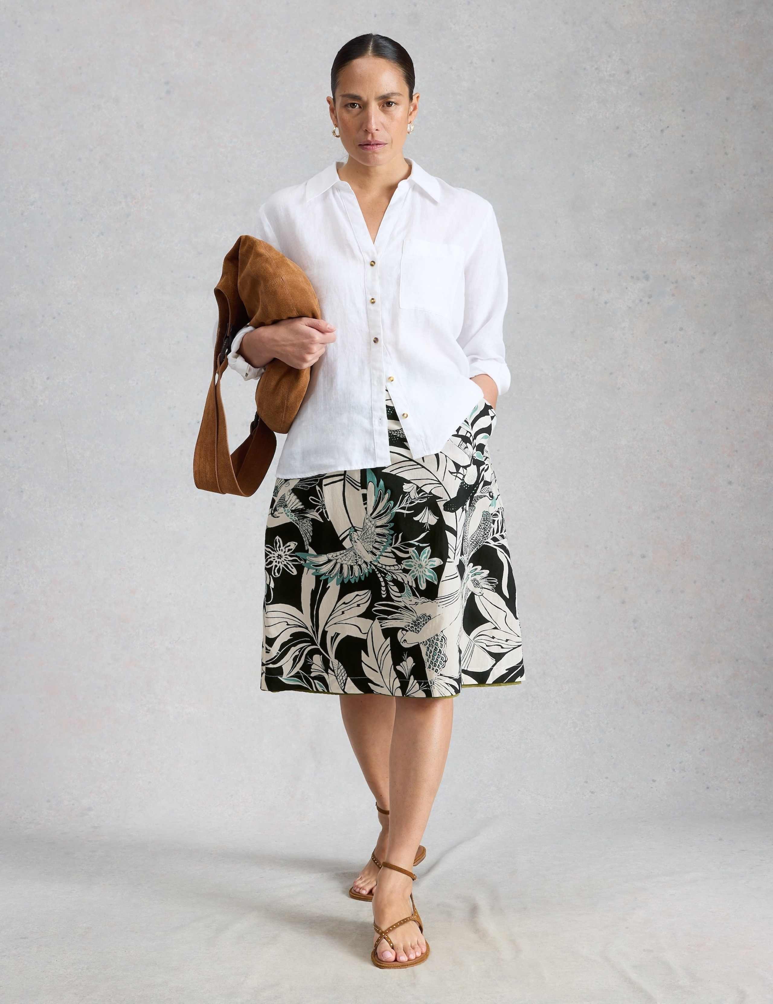 Pure Cotton Reversible A-Line Skirt