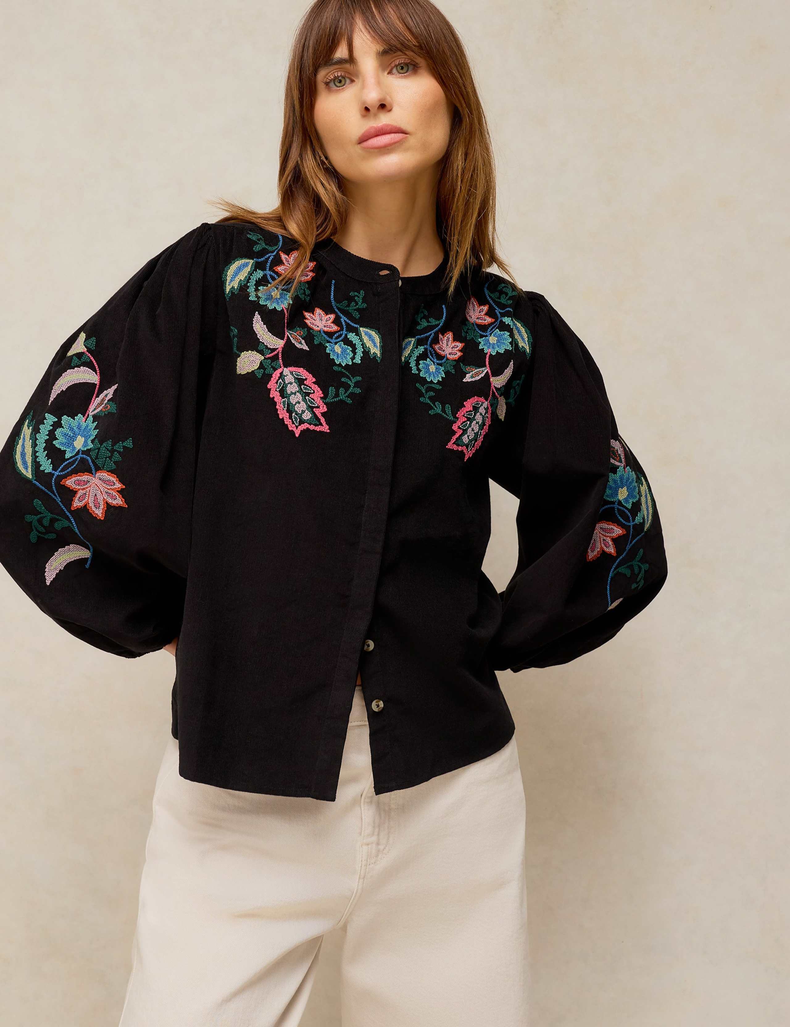 Pure Cotton Printed Notch Neck Blouse