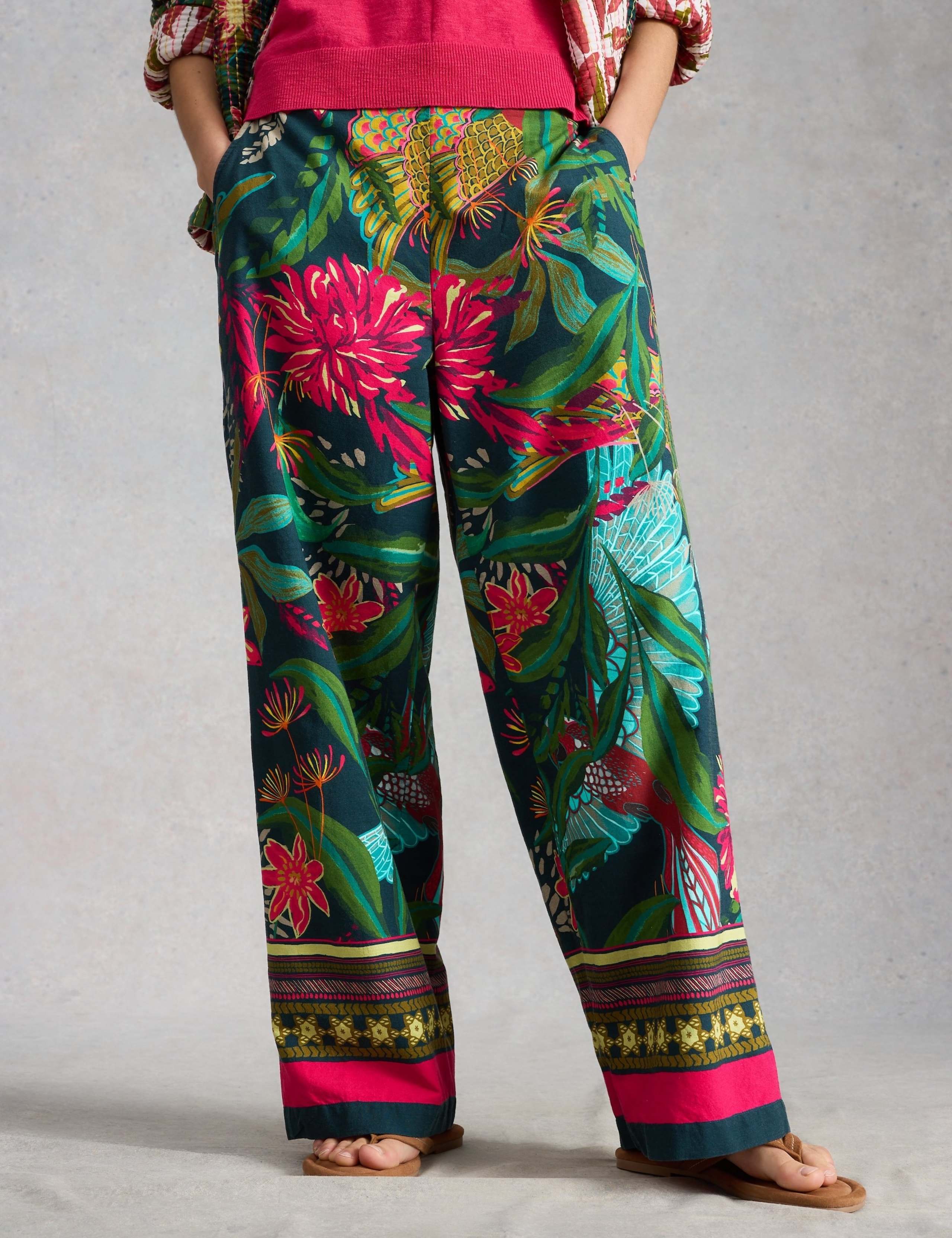 Cotton Rich Floral Wide Leg Culottes