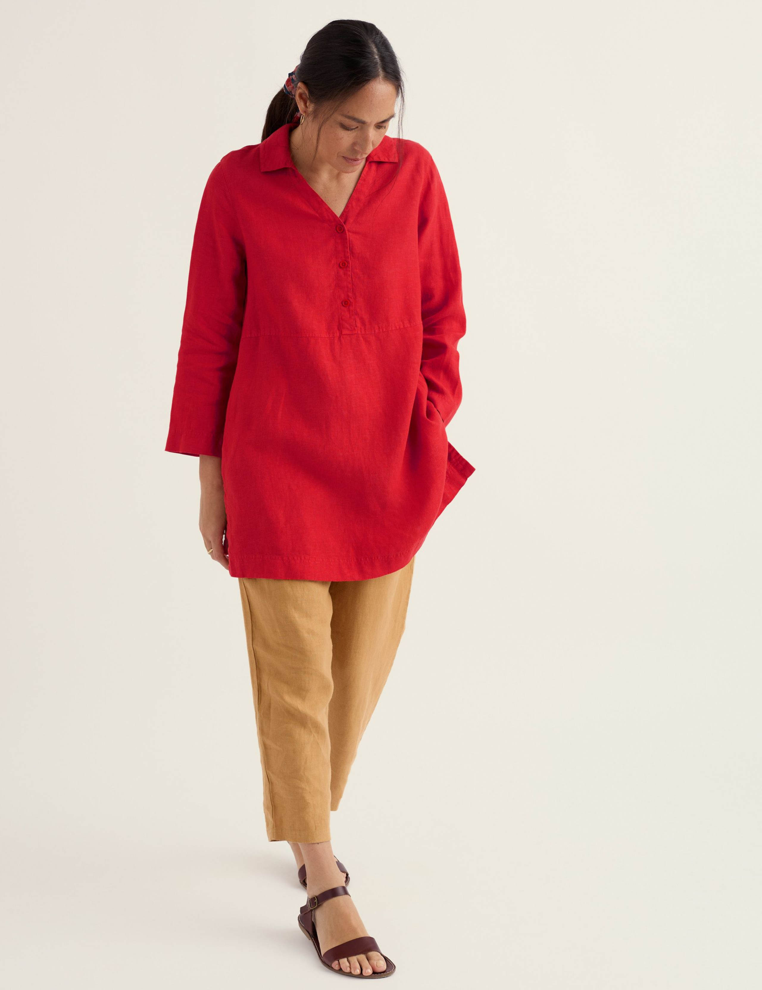 Pure Linen V-Neck Tunic