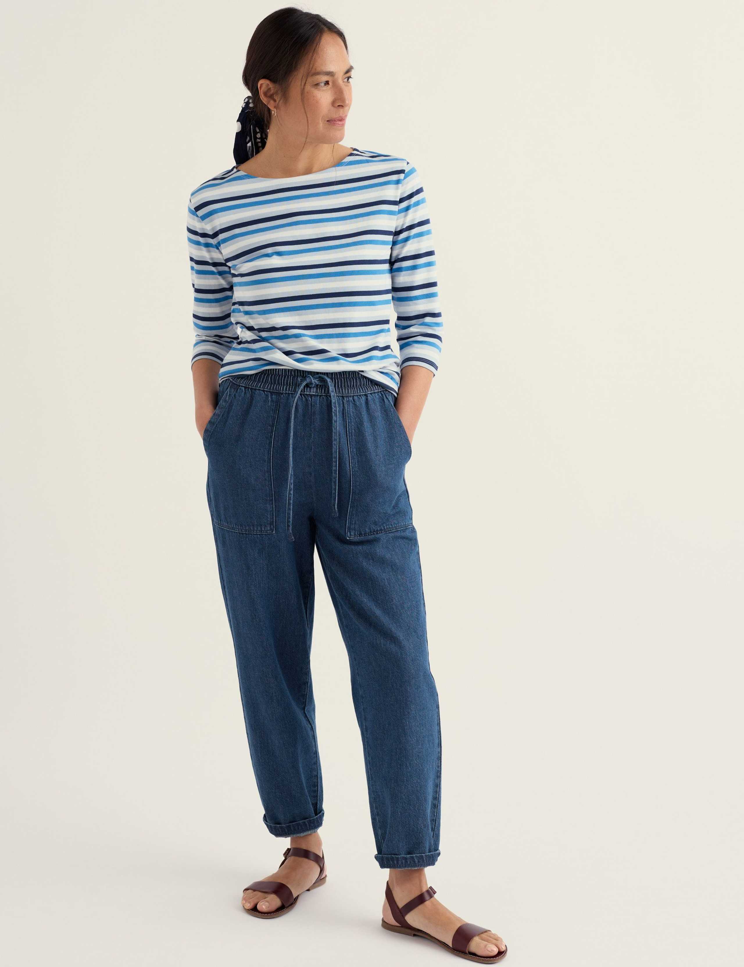 Pure Cotton Striped Top