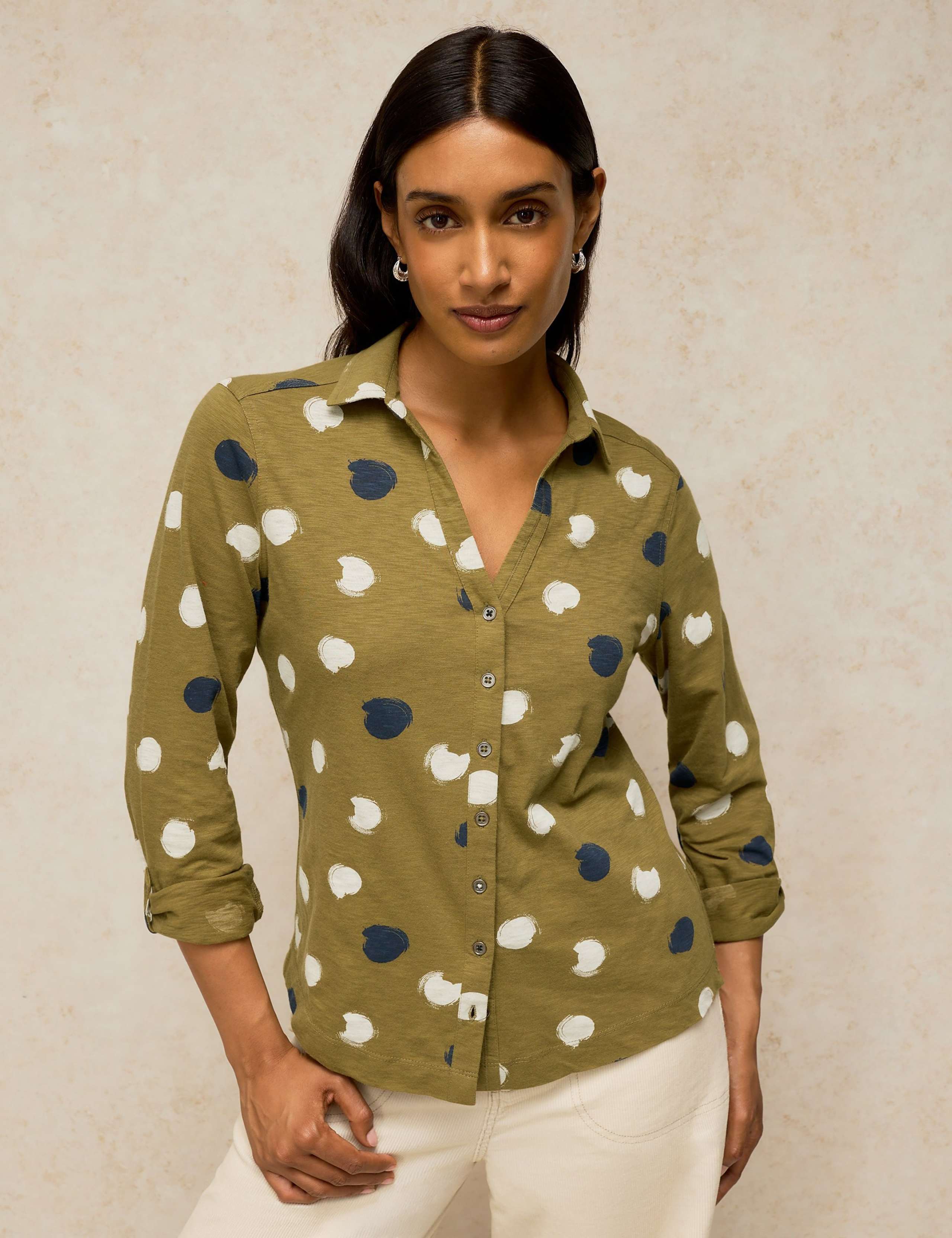 Pure Cotton Printed Collared Shirt