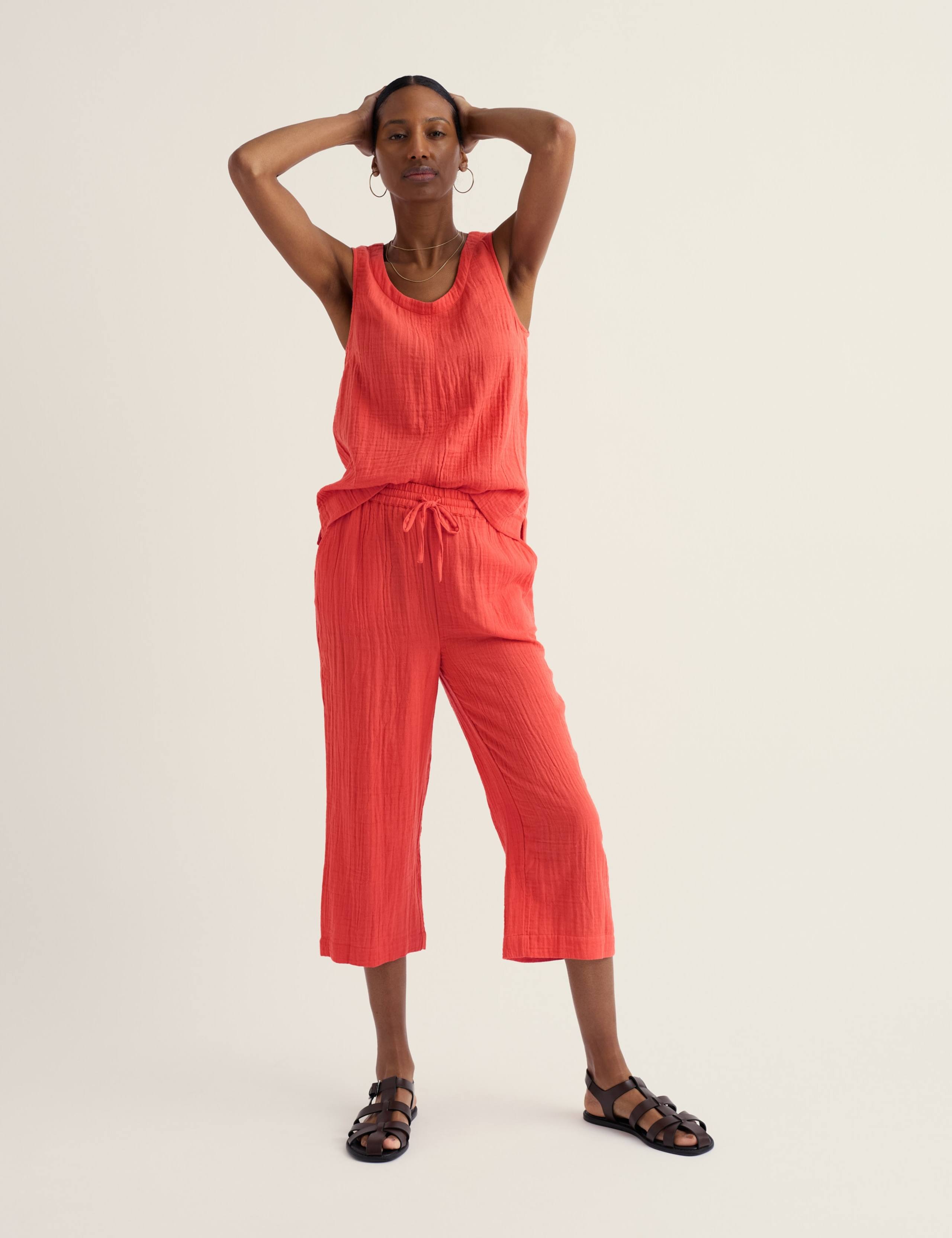 Pure Cotton Wide Leg Cropped Culottes